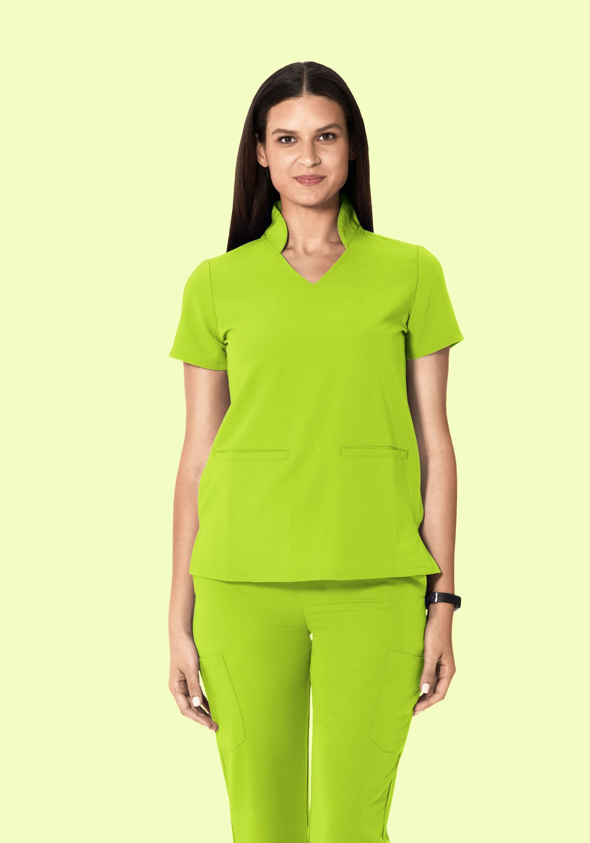 Multi Wear Collar Top Apple Green