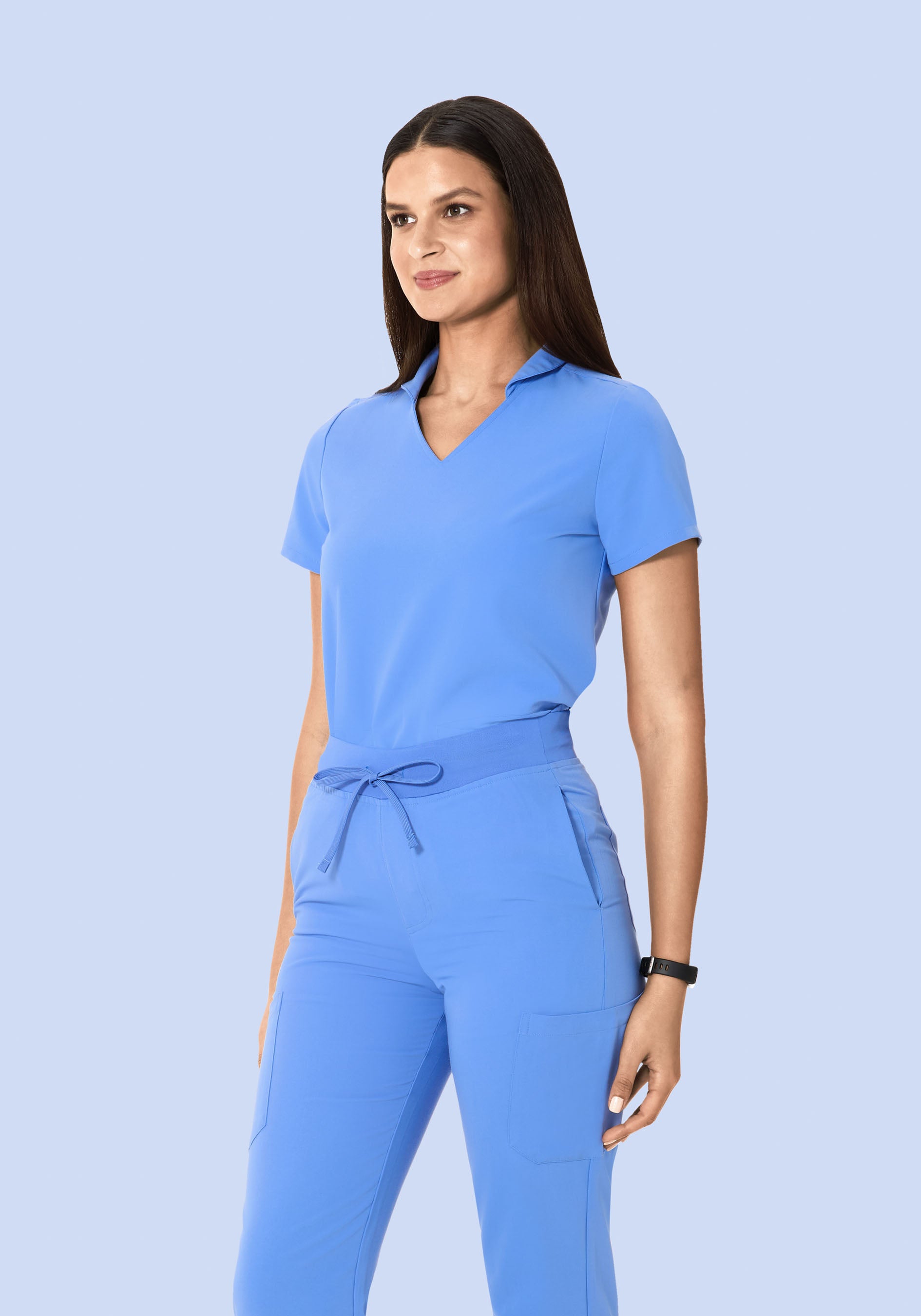 Multi Wear Collar Top Ceil Blue