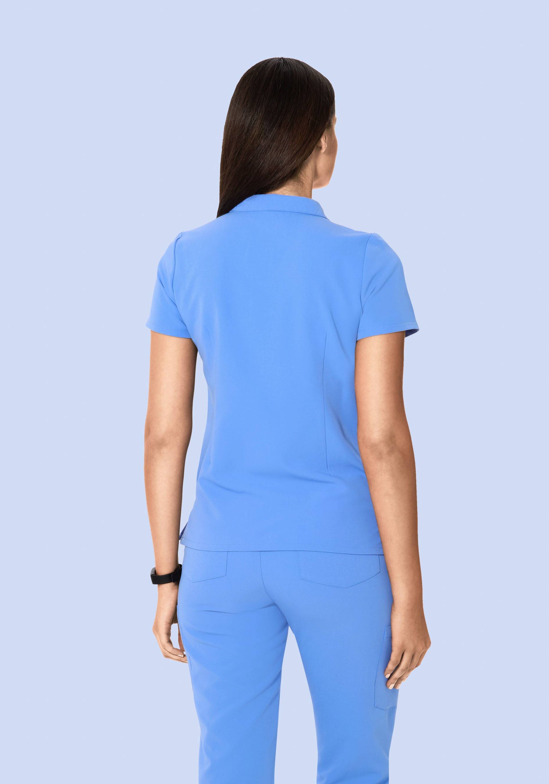 Multi Wear Collar Top Ceil Blue