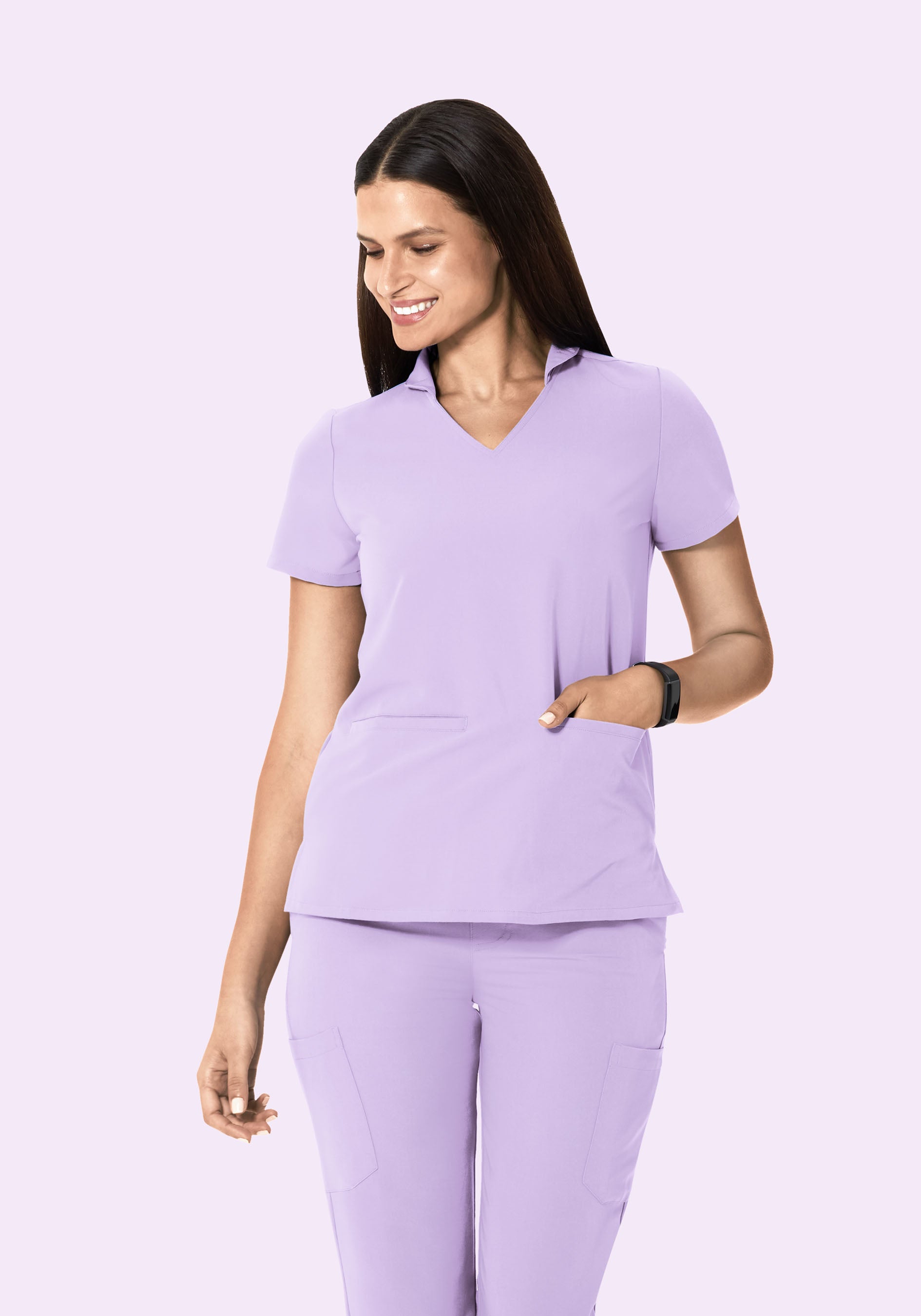Multi Wear Collar Top Cool Lavender