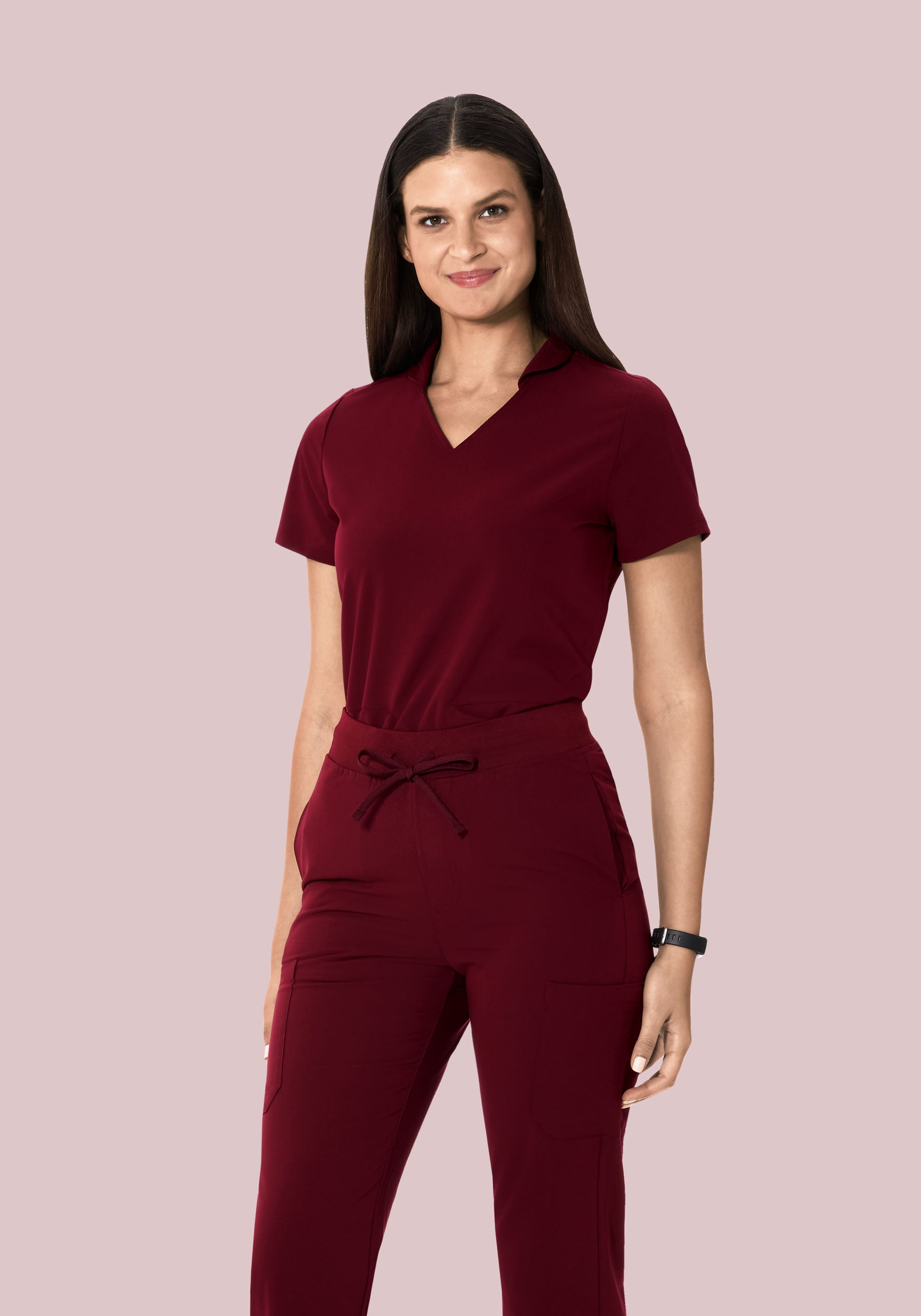 Multi Wear Collar Top Wine