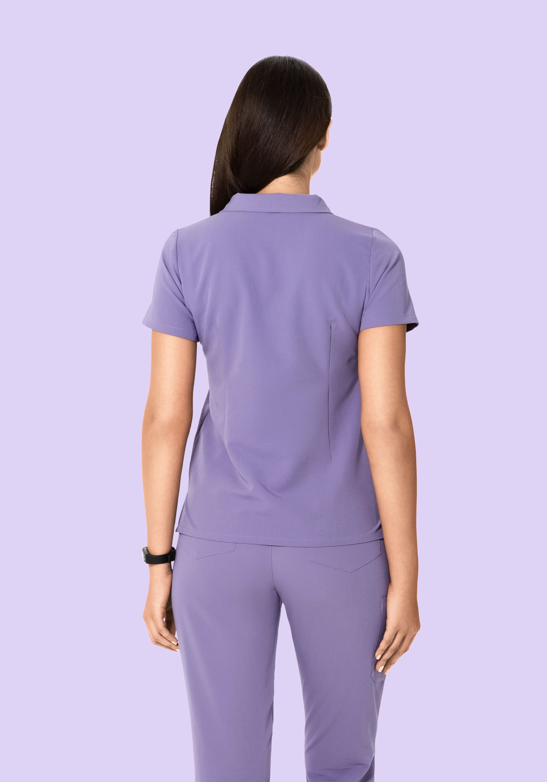 Multi Wear Collar Top Hyacinth