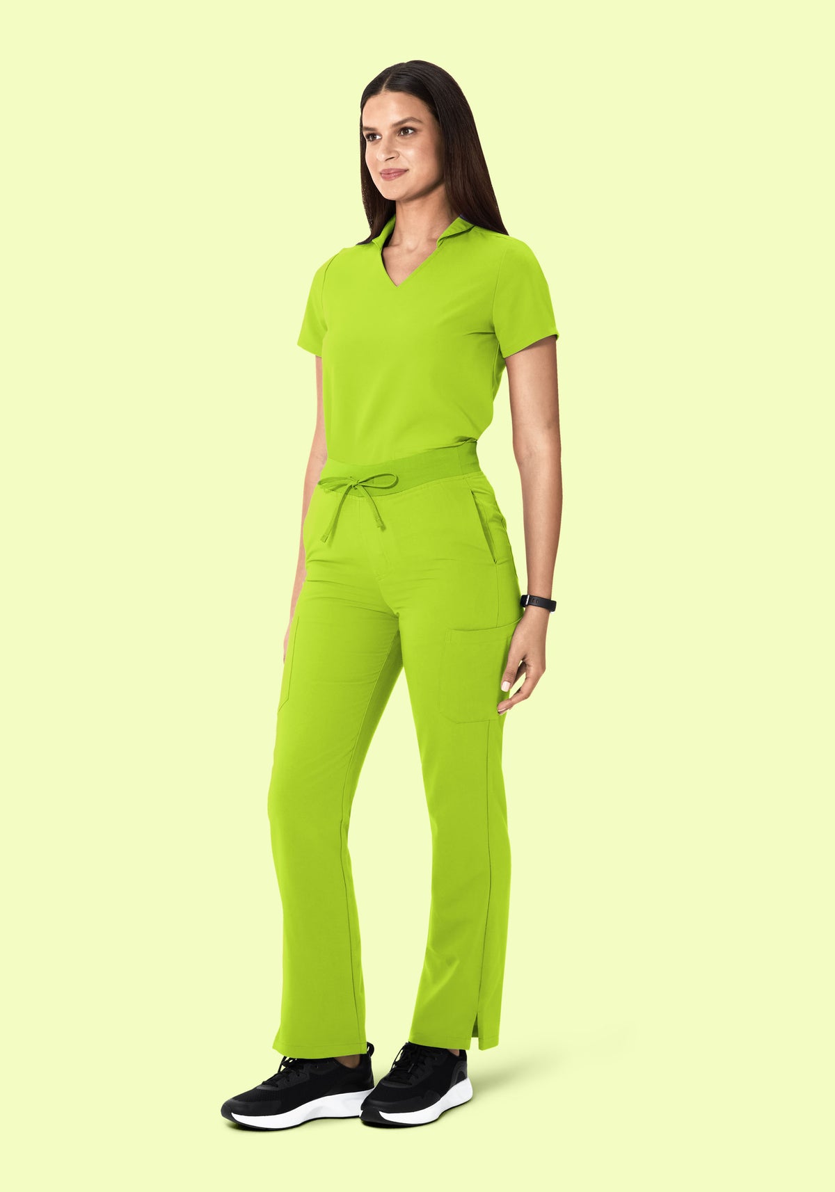 Multi Wear Collar Top Apple Green