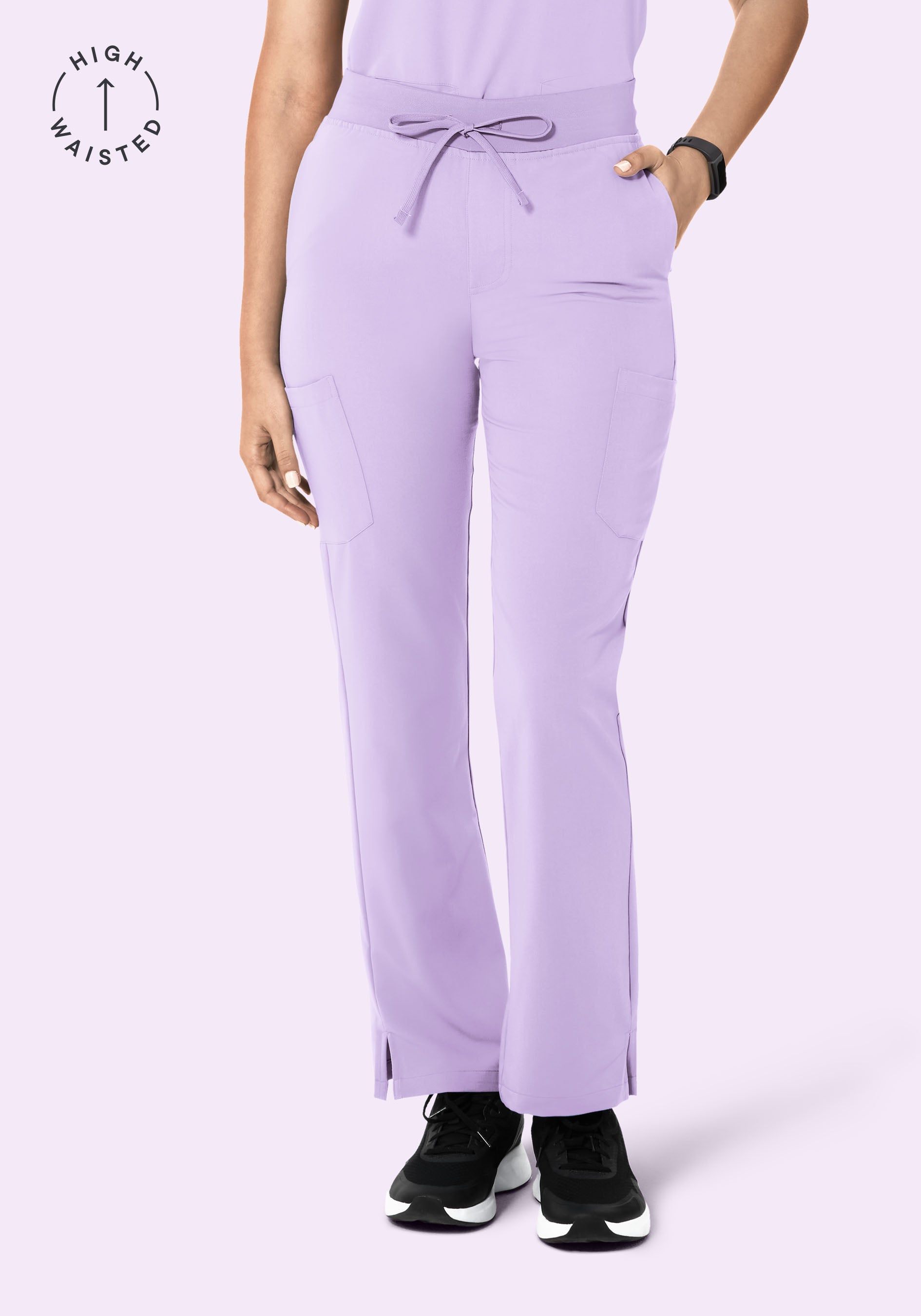 High Waisted Cargos Cool Lavender