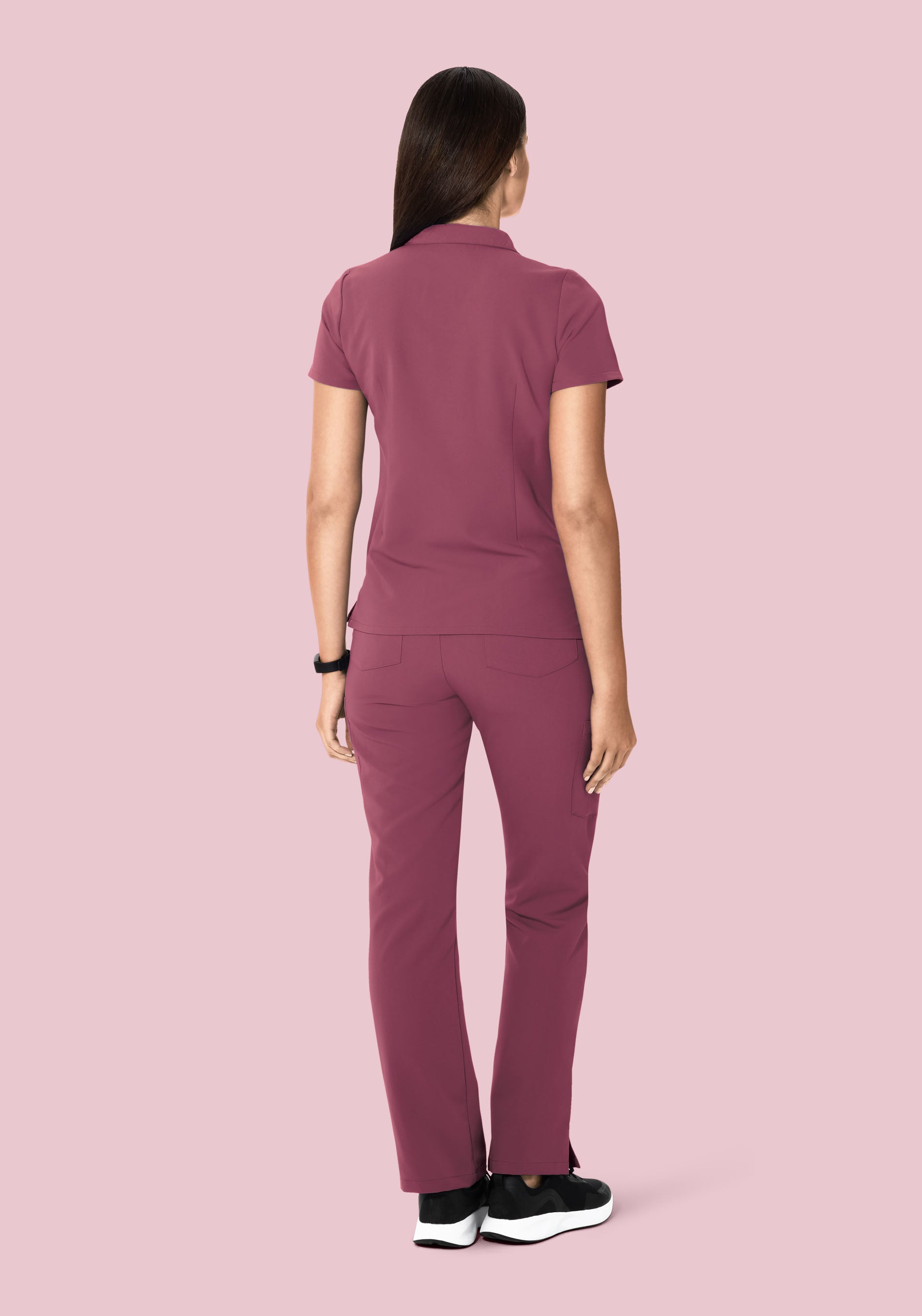 High Waisted Cargos Deep Mauve