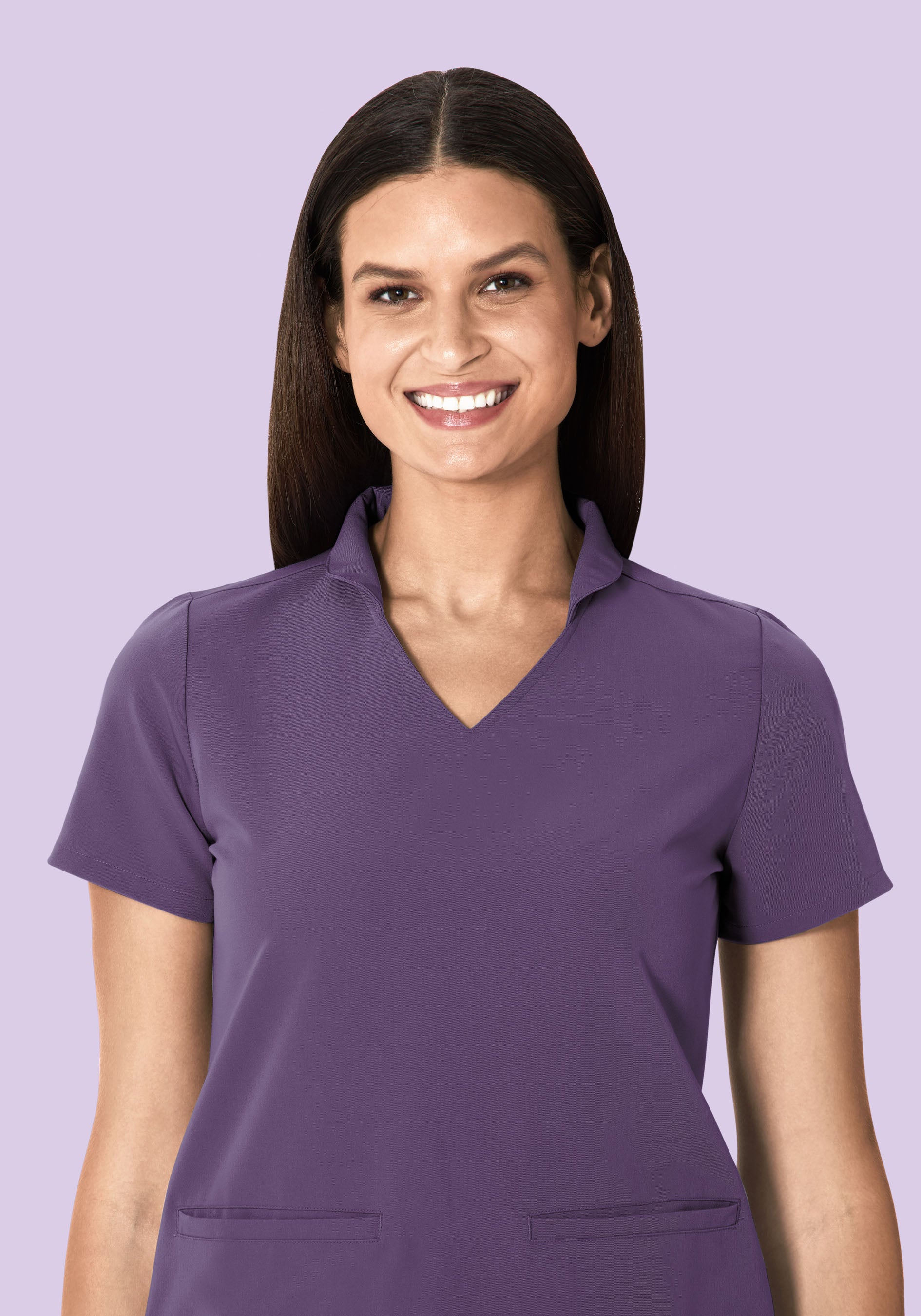 Multi Wear Collar Top Dewberry