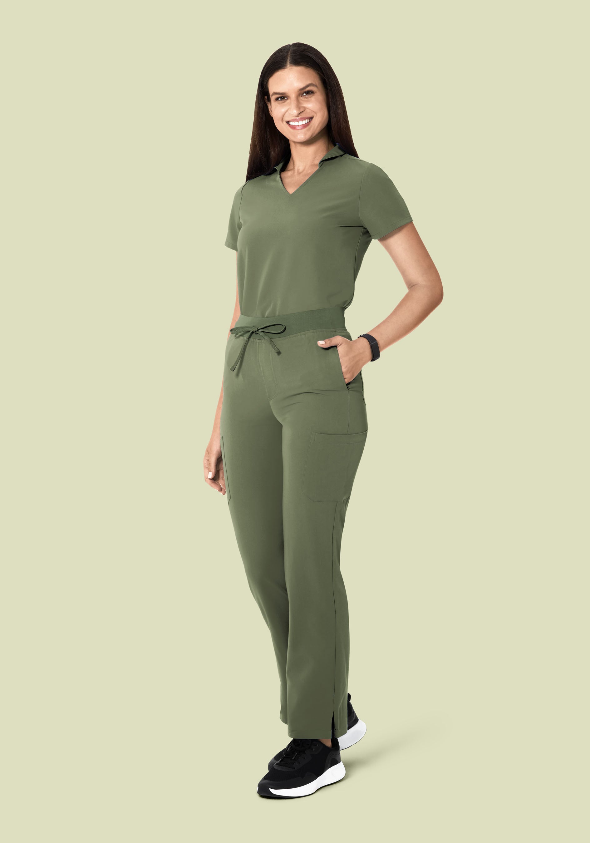 High Waisted Cargos Sage