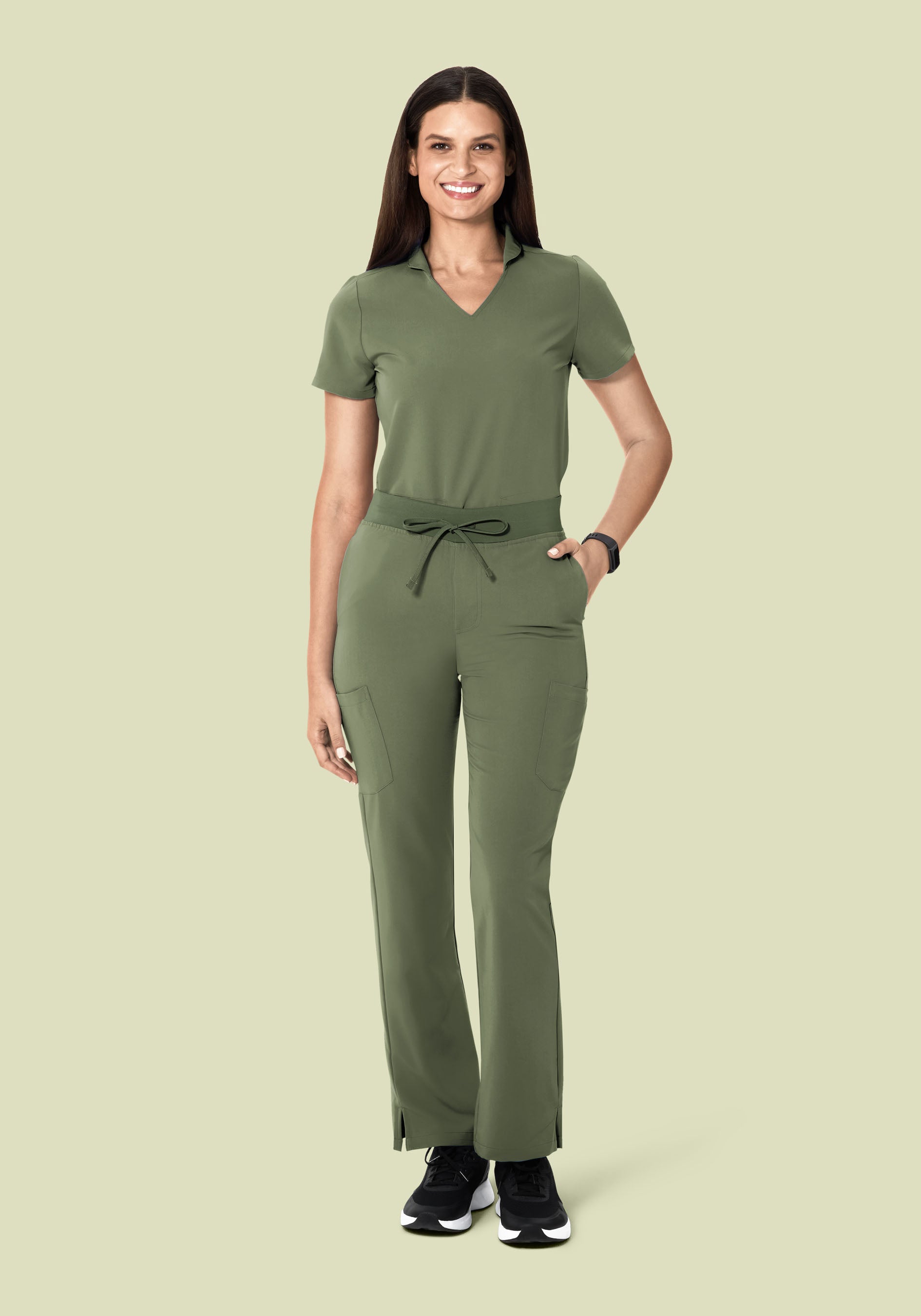 High Waisted Cargos Sage