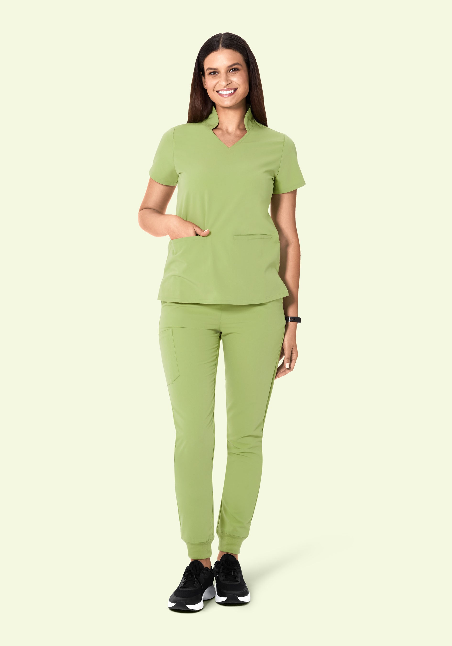 Multi Wear Collar Top Fern