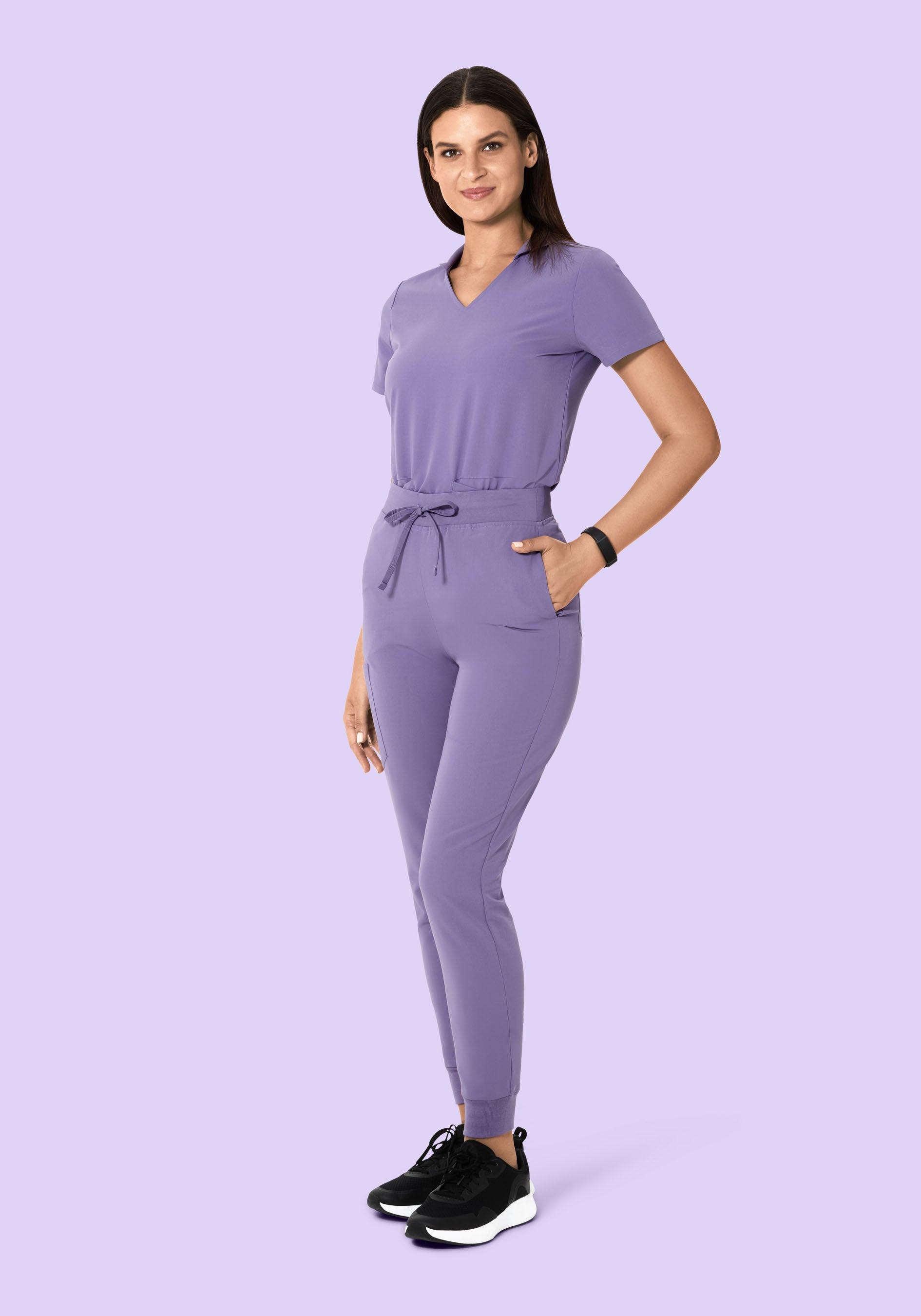 Multi Wear Collar Top Hyacinth