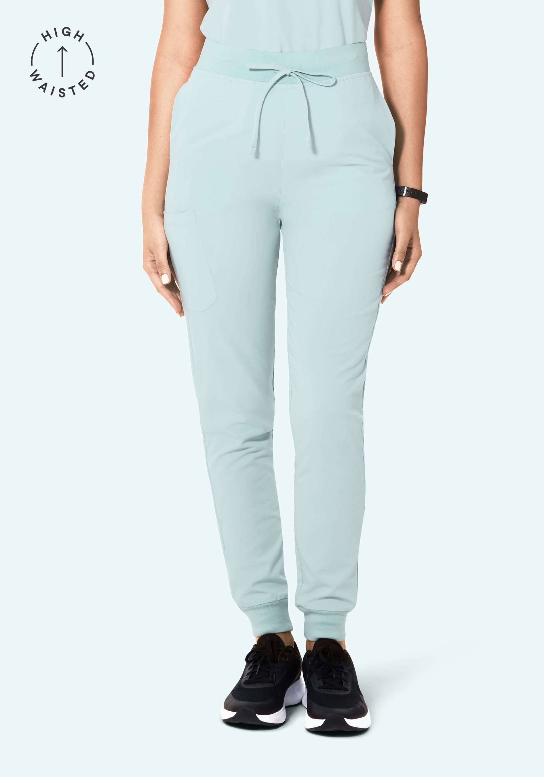 High Waisted Joggers Sky