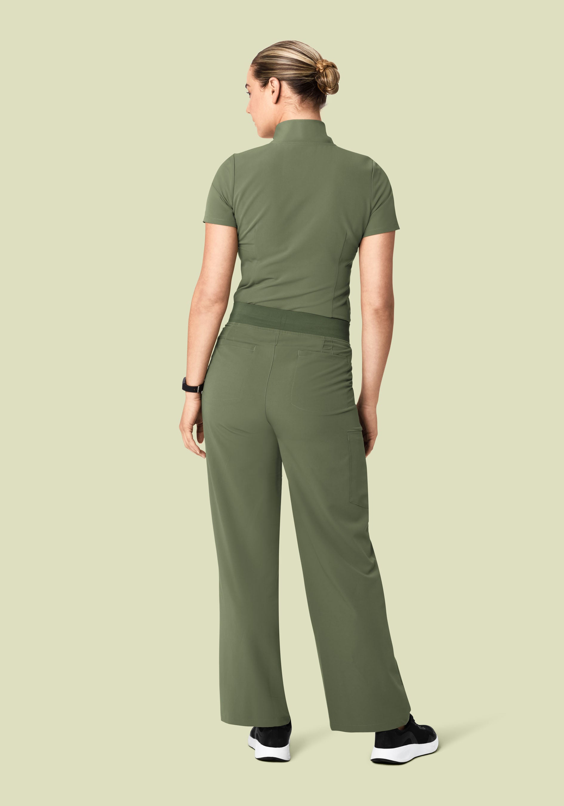 Multi Wear Collar Top Sage