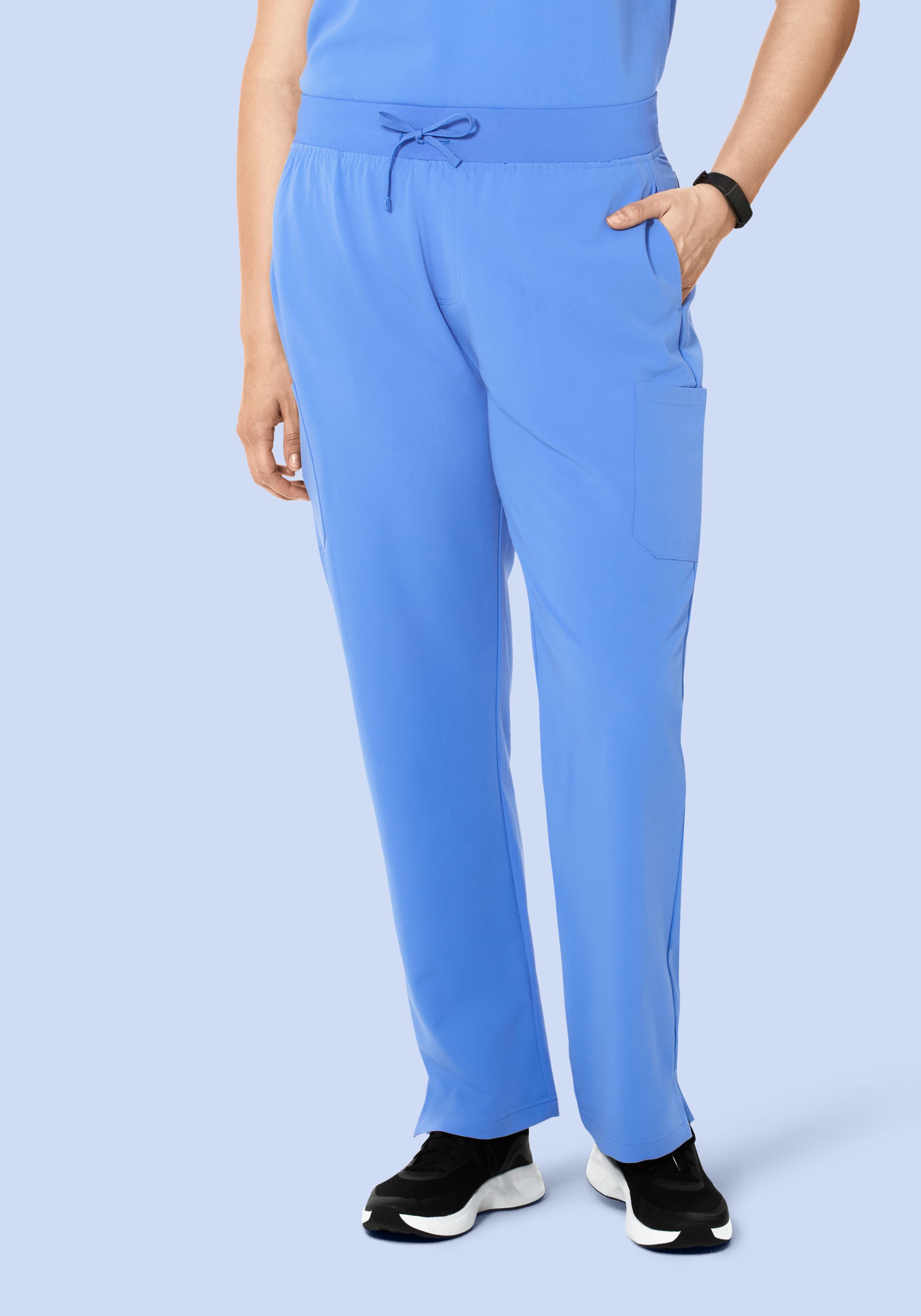 High Waisted Cargos Ceil Blue