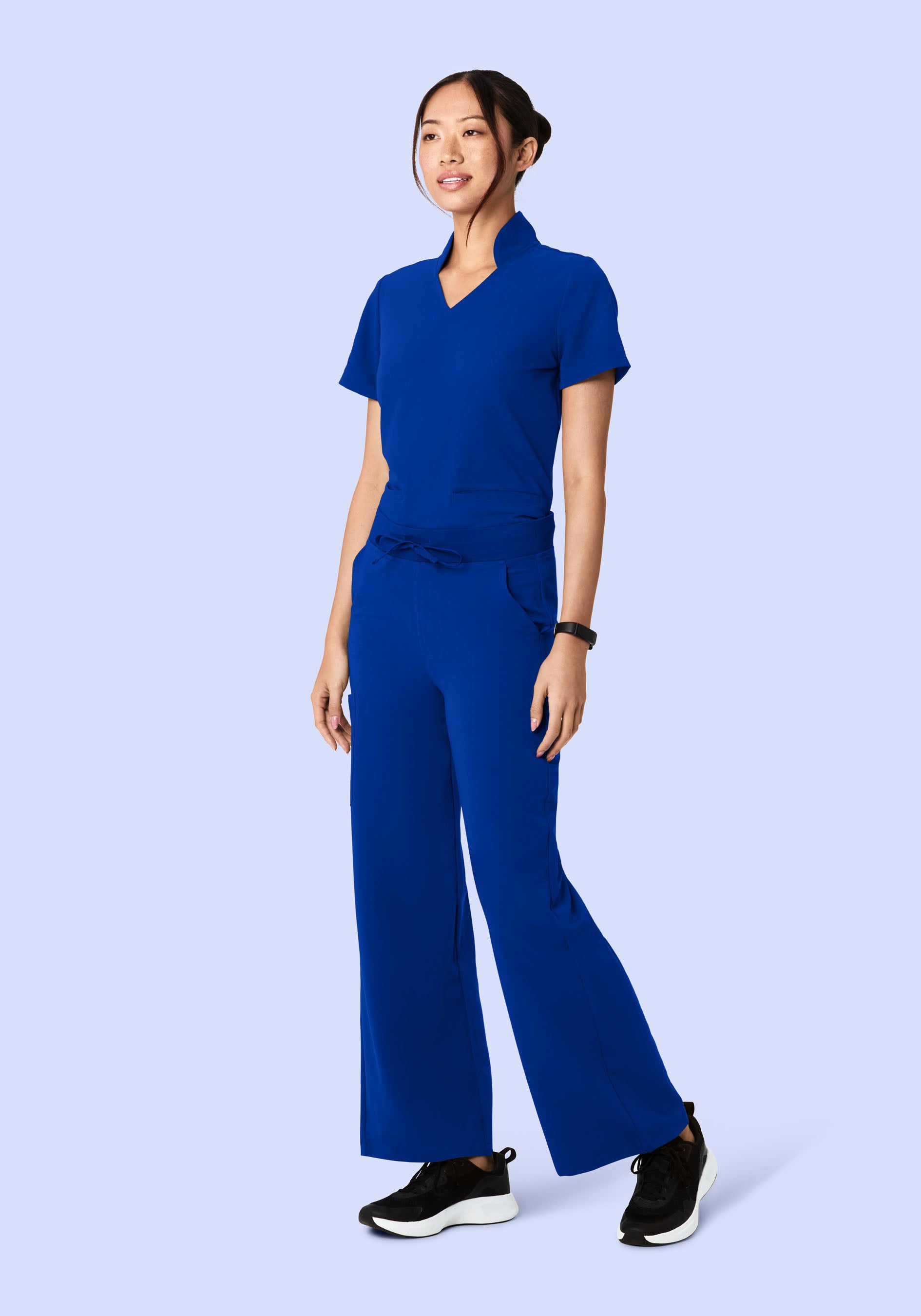 High Waisted Wide Leg Galaxy Blue