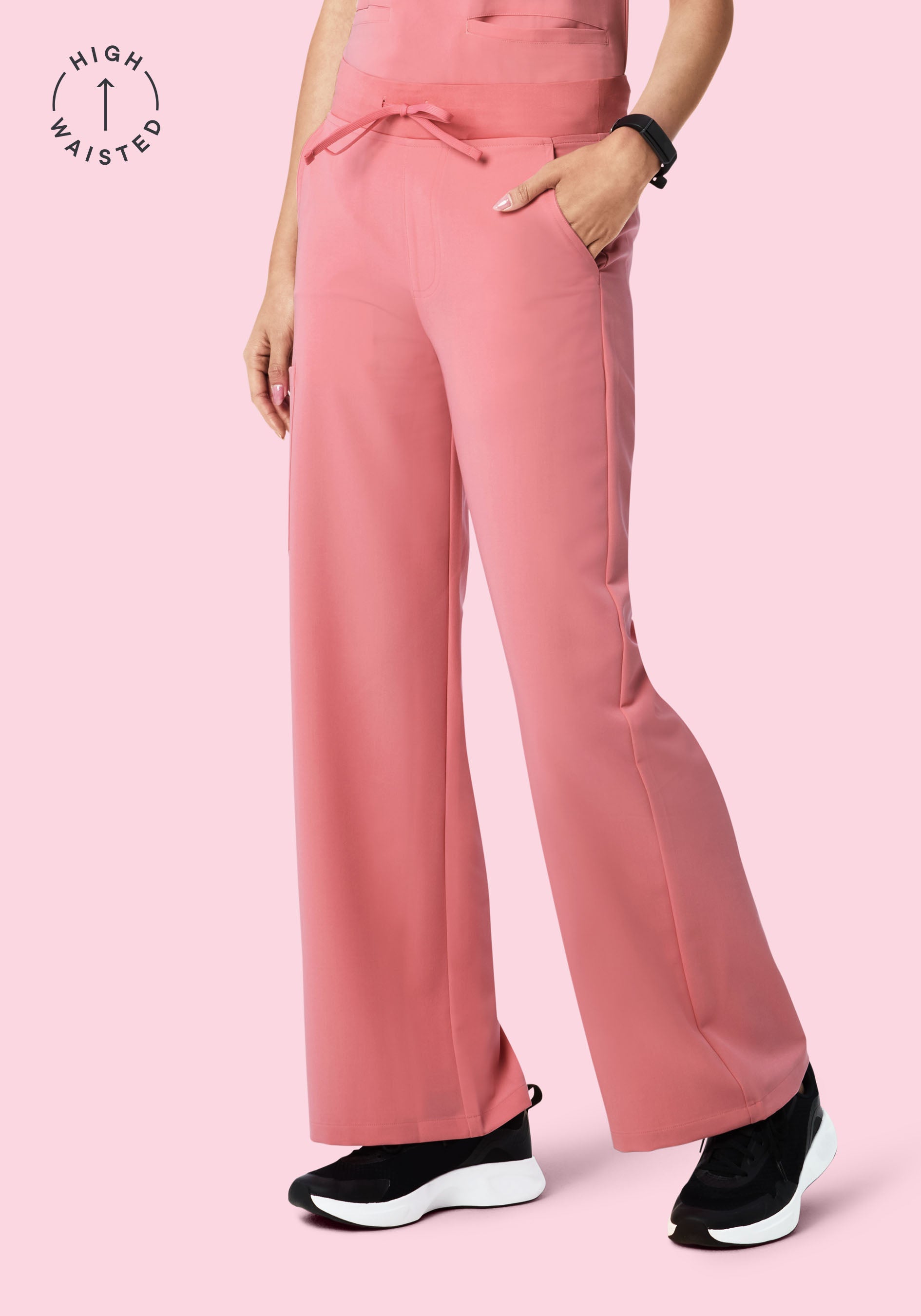 High Waisted Wide Leg Peony