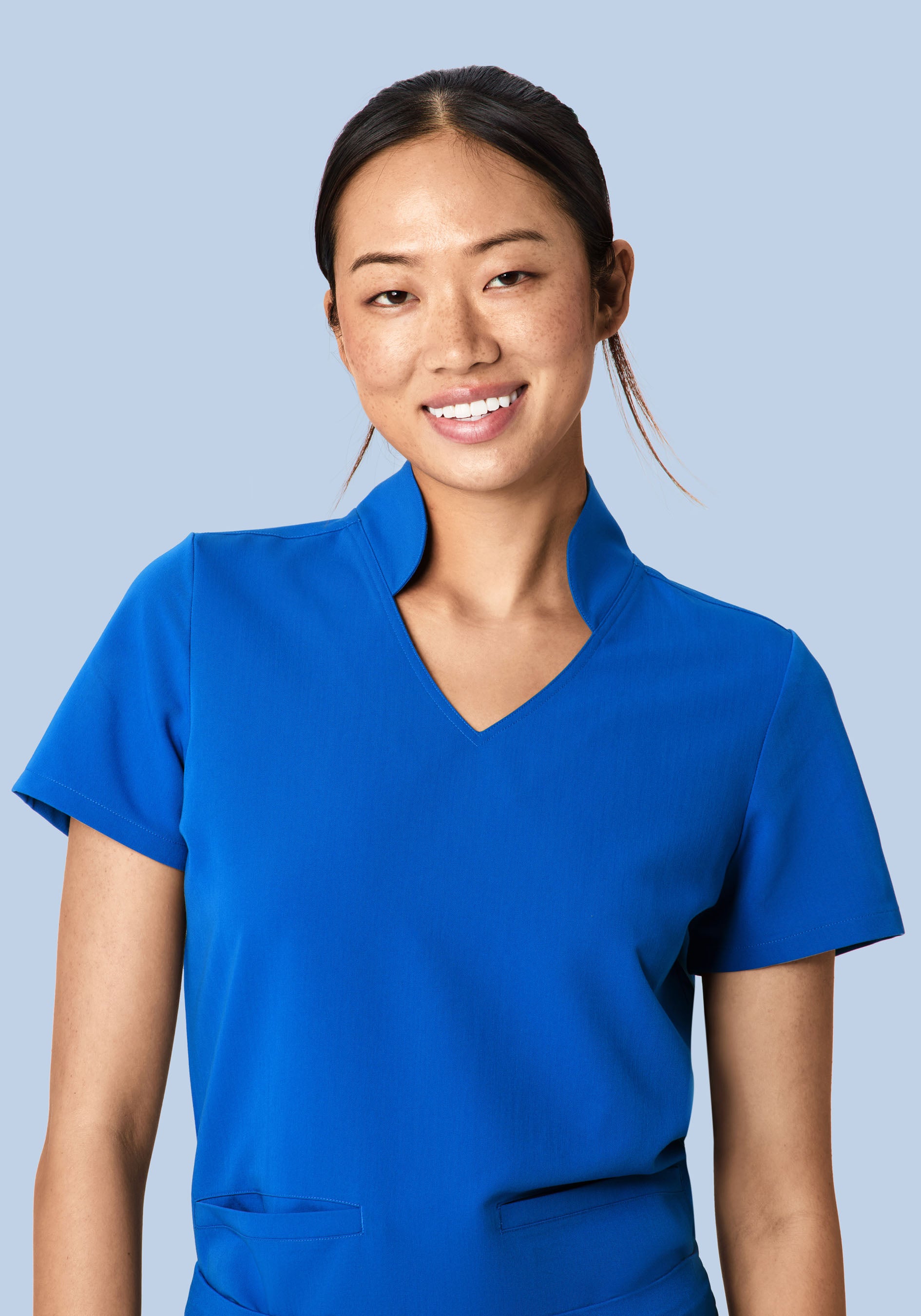 Multi Wear Collar Top Royal Blue