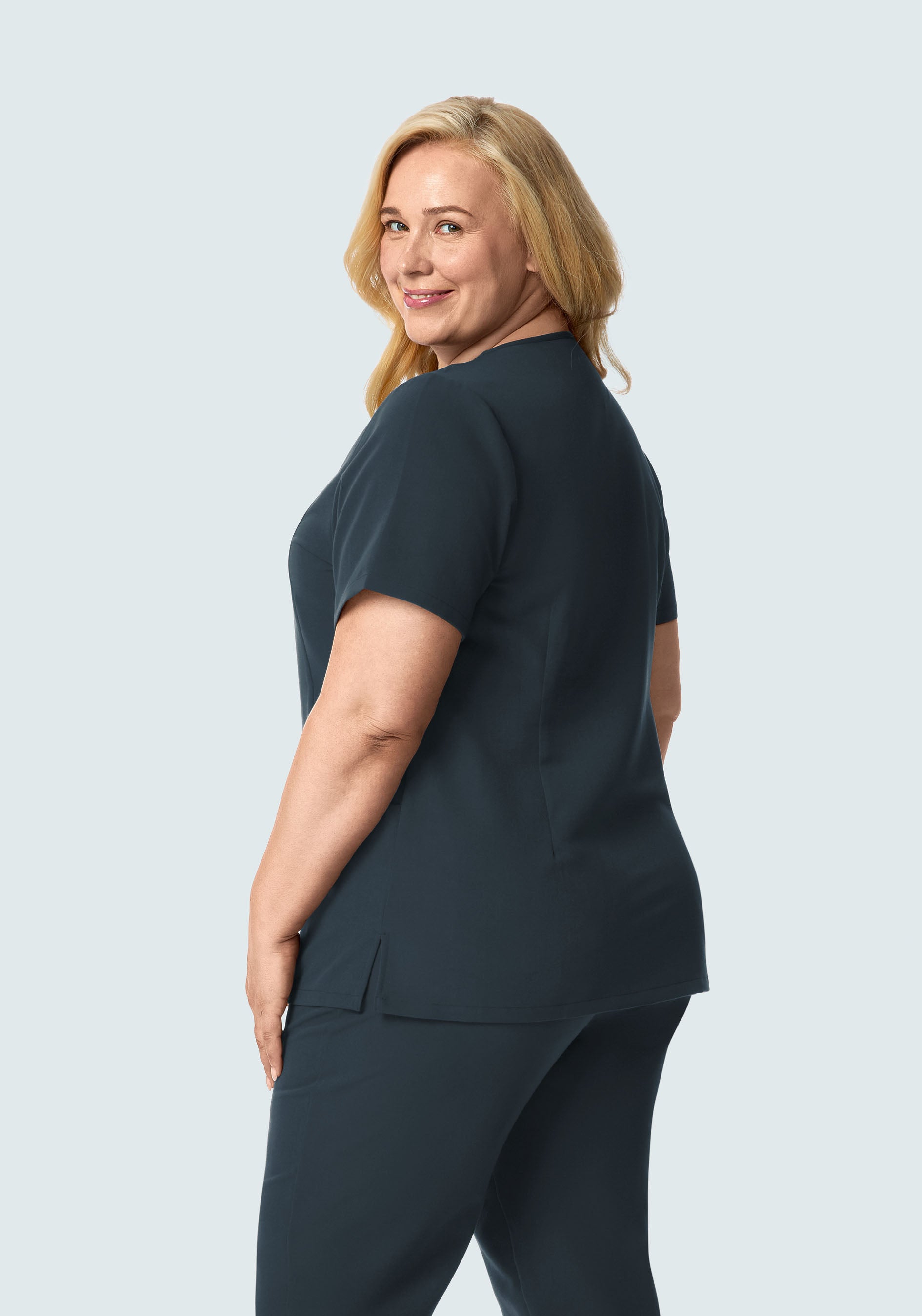 5 Pocket Notch Neck Top Dark Harbor