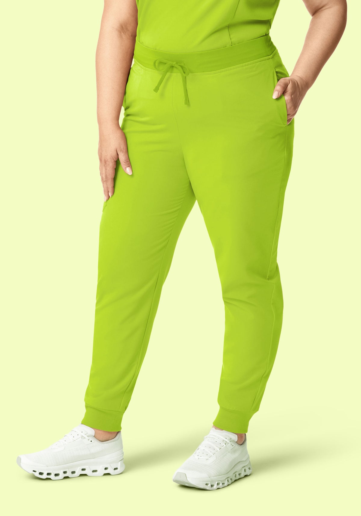 High Waisted Joggers Apple Green