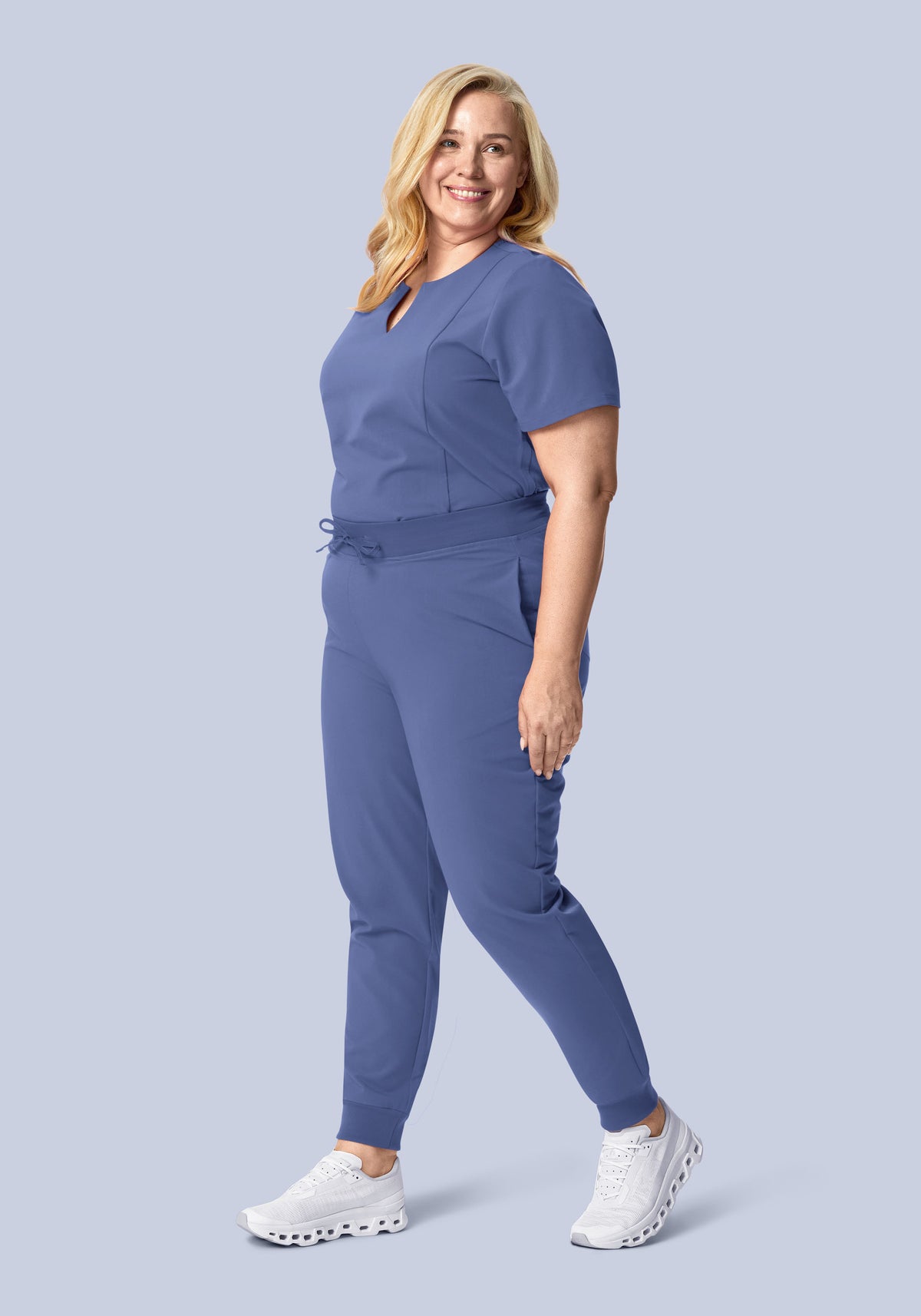 High Waisted Joggers Deep Periwinkle