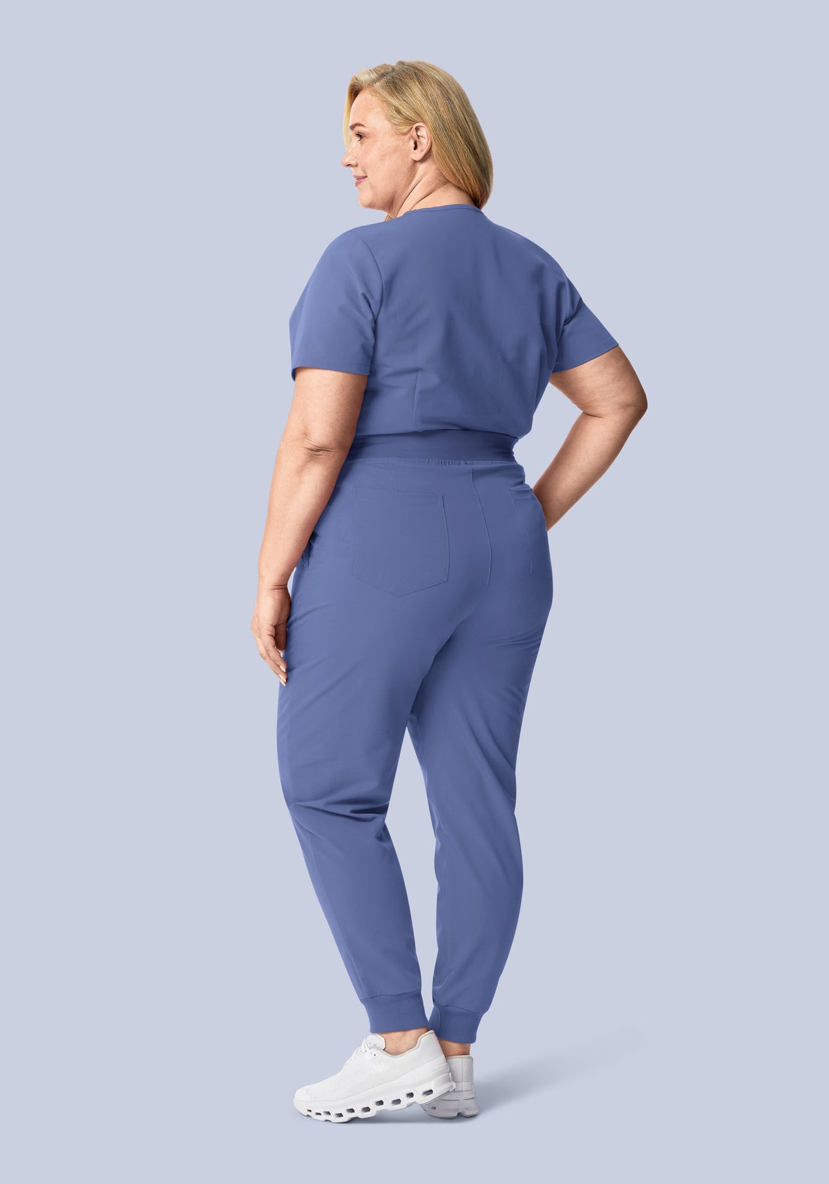High Waisted Joggers Deep Periwinkle