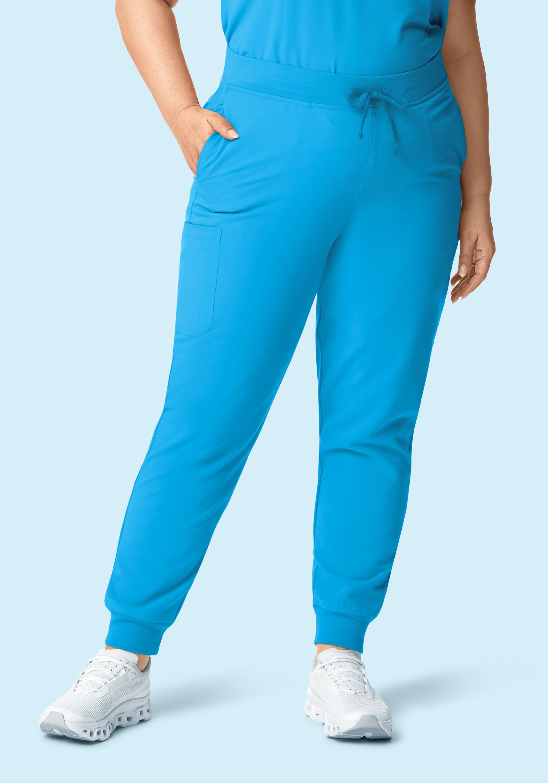 High Waisted Joggers Horizon Blue