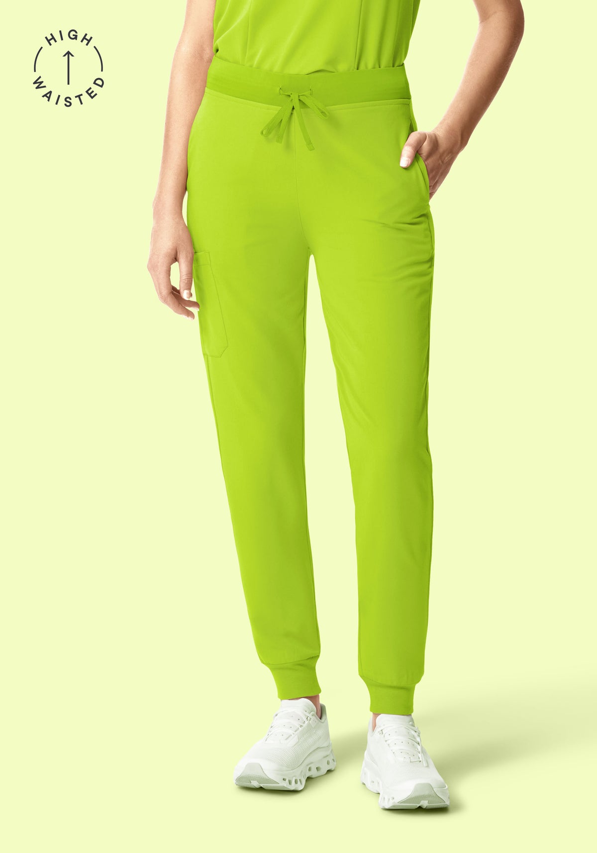 High Waisted Joggers Apple Green