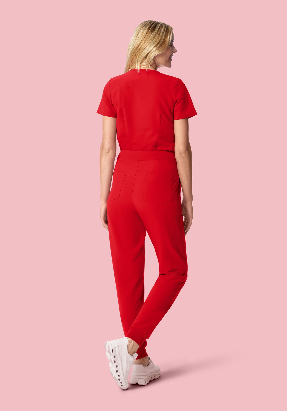 5 Pocket Notch Neck Top Candy Red