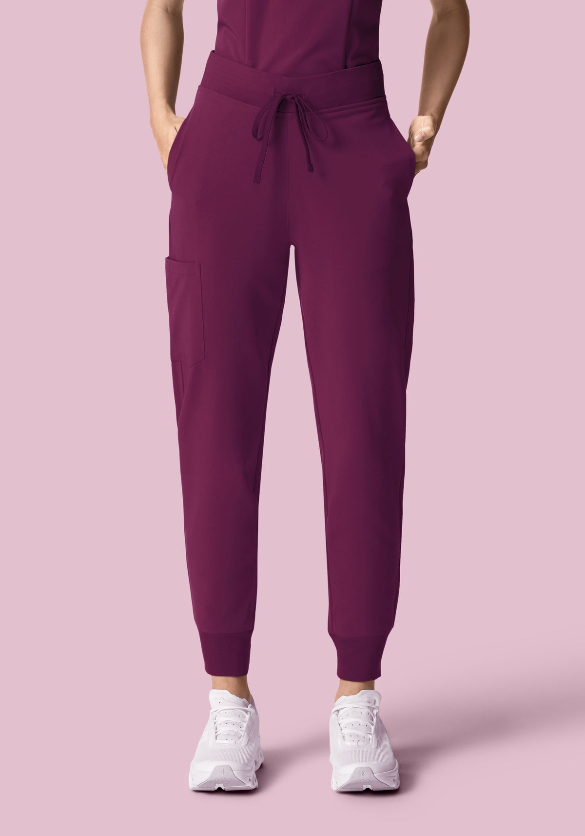 High Waisted Joggers Plum