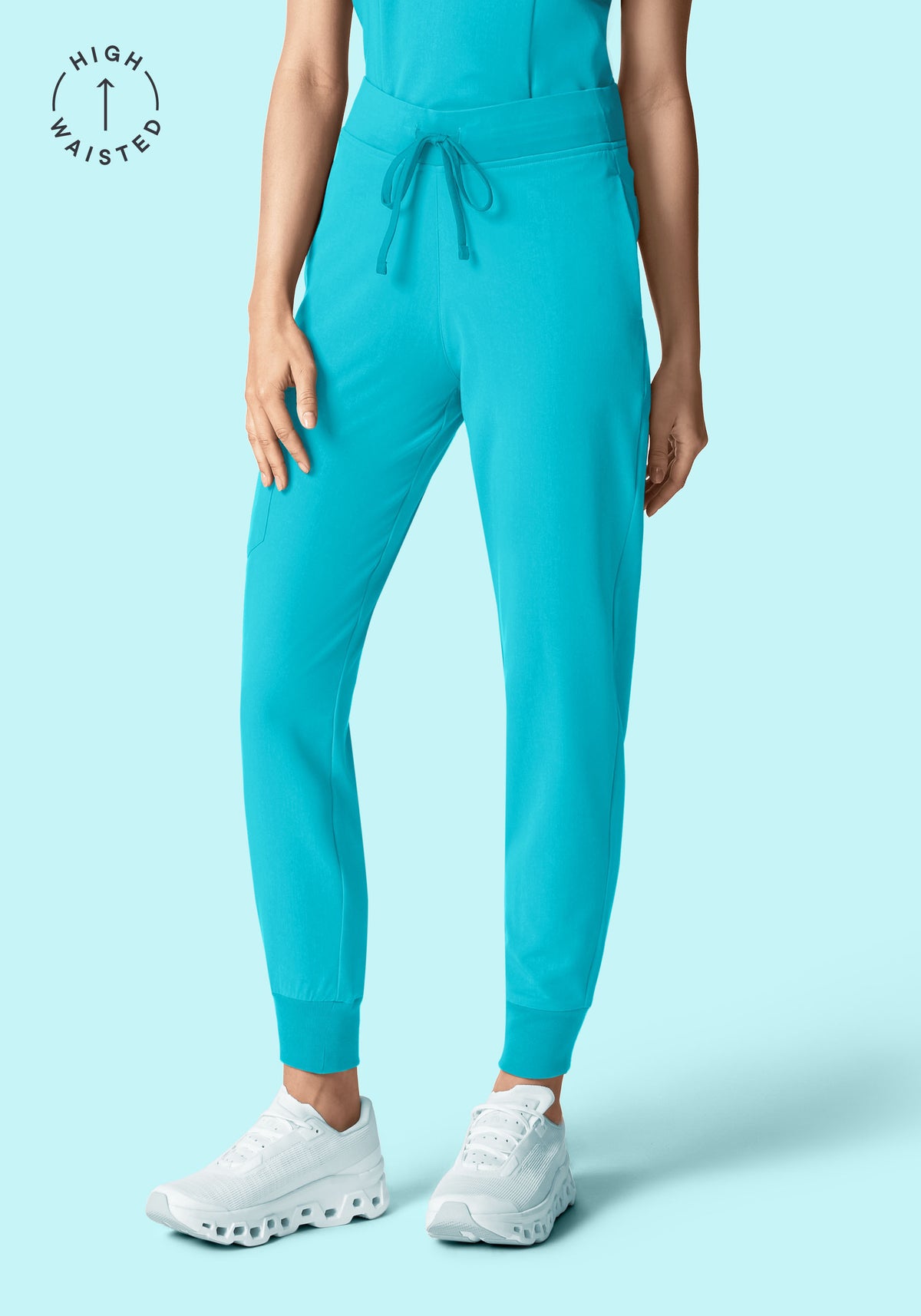 High Waisted Joggers Teal