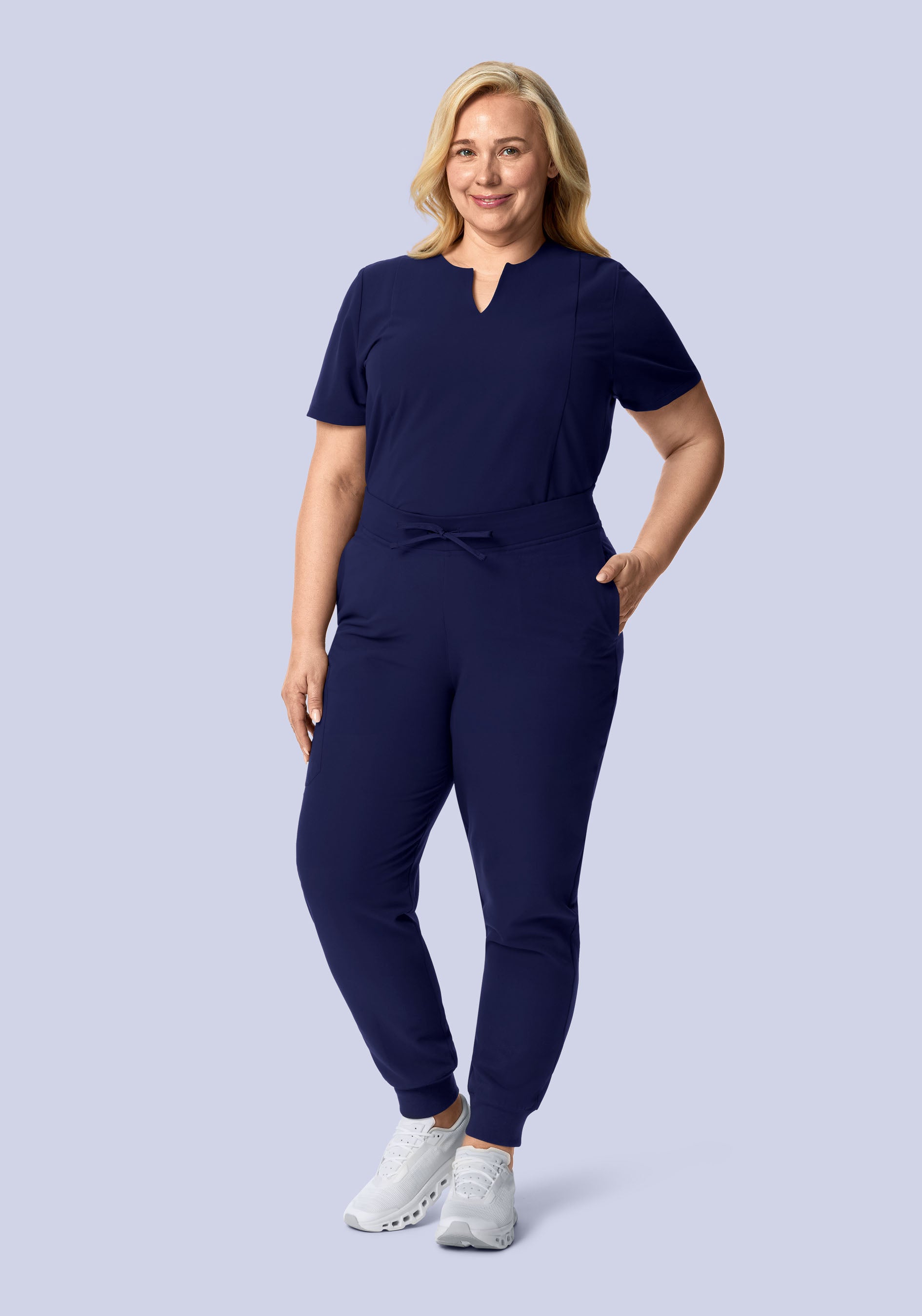 High Waisted Joggers Navy