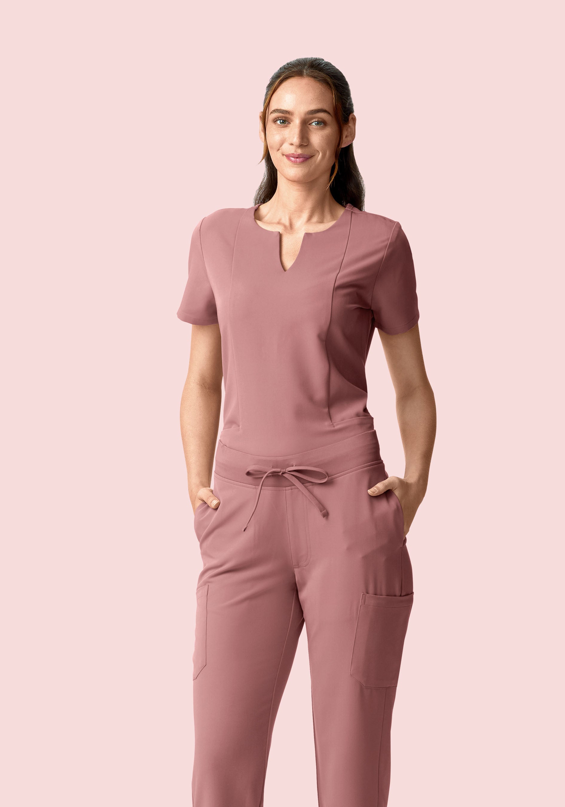 5 Pocket Notch Neck Top Sienna