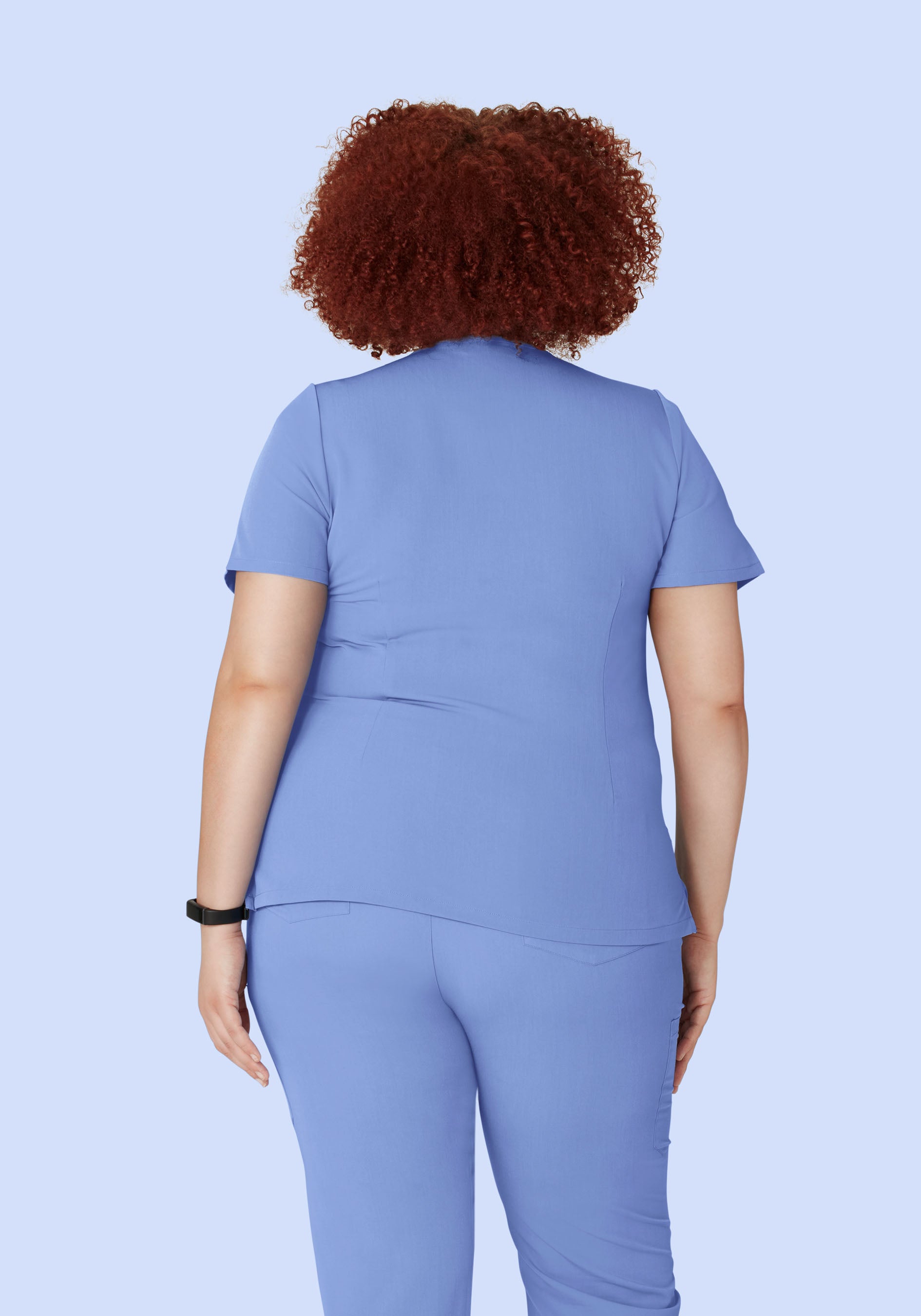 5 Pocket Notch Neck Top Coastline Blue