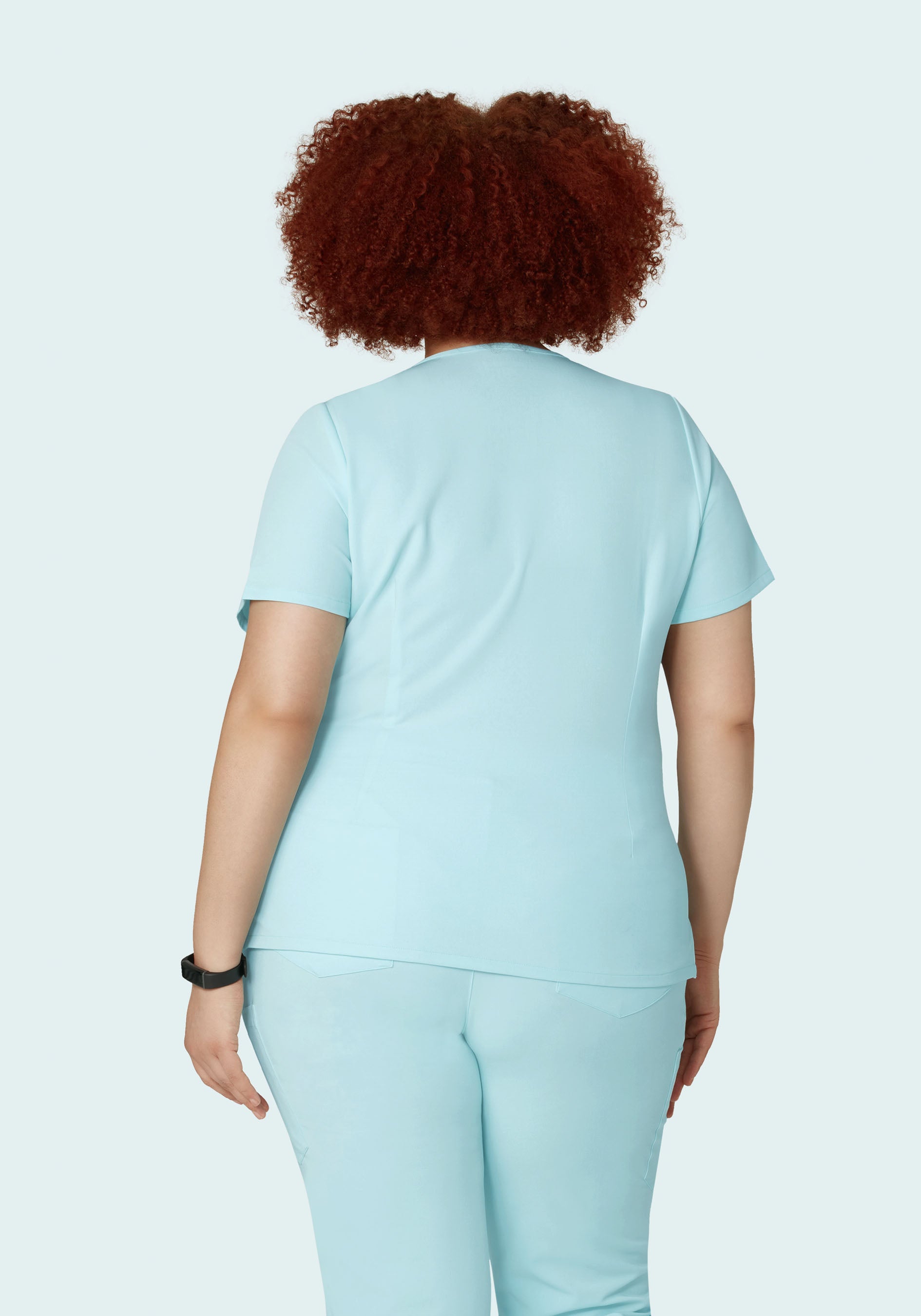 5 Pocket Notch Neck Top Glacier