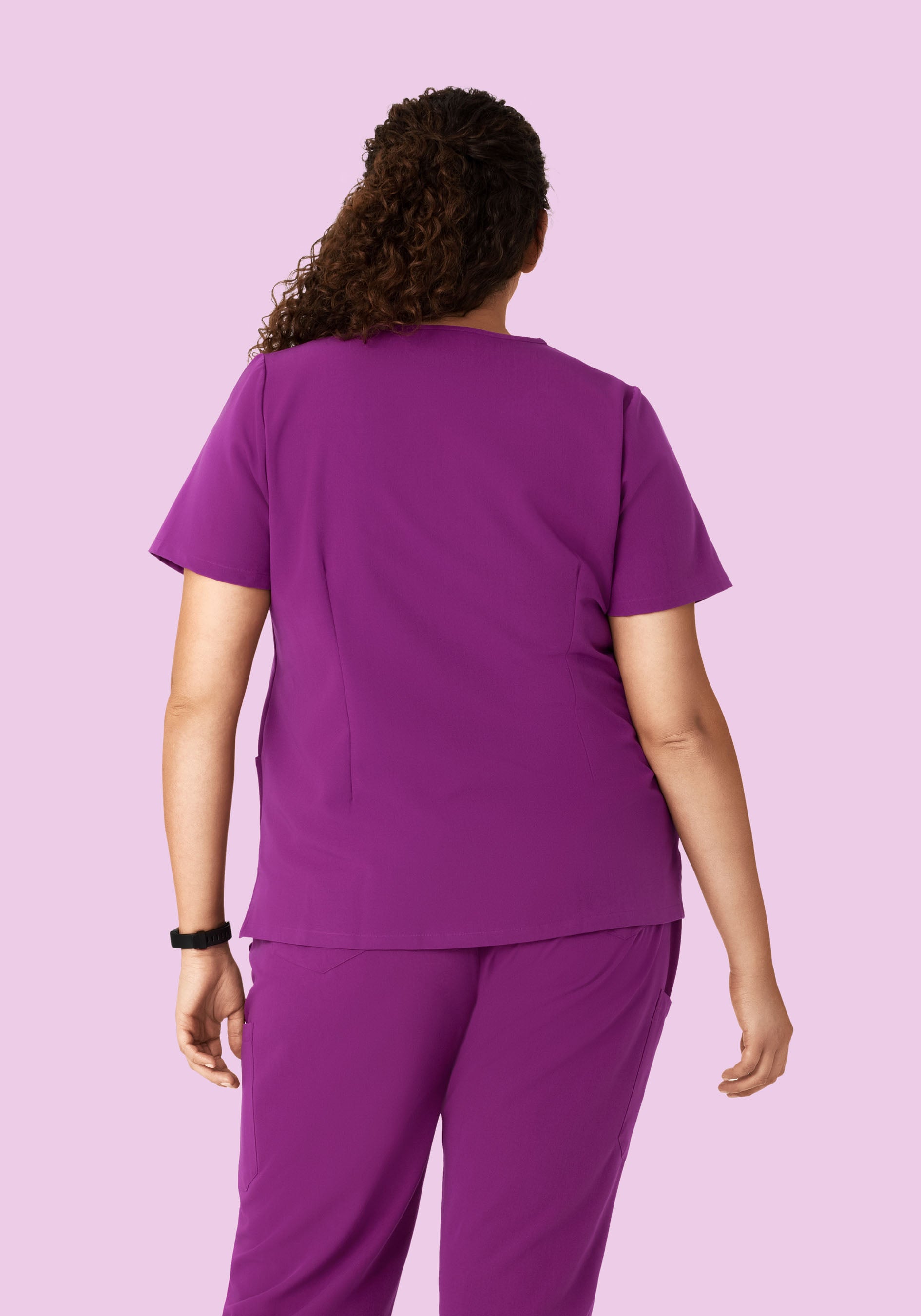 5 Pocket Notch Neck Top Dark Orchid