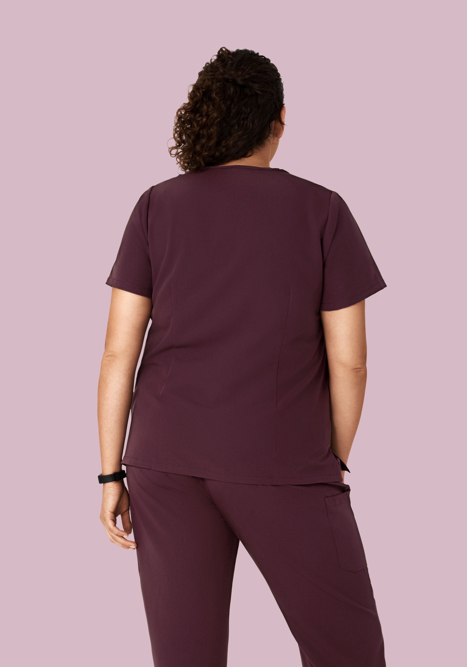 5 Pocket Notch Neck Top Merlot