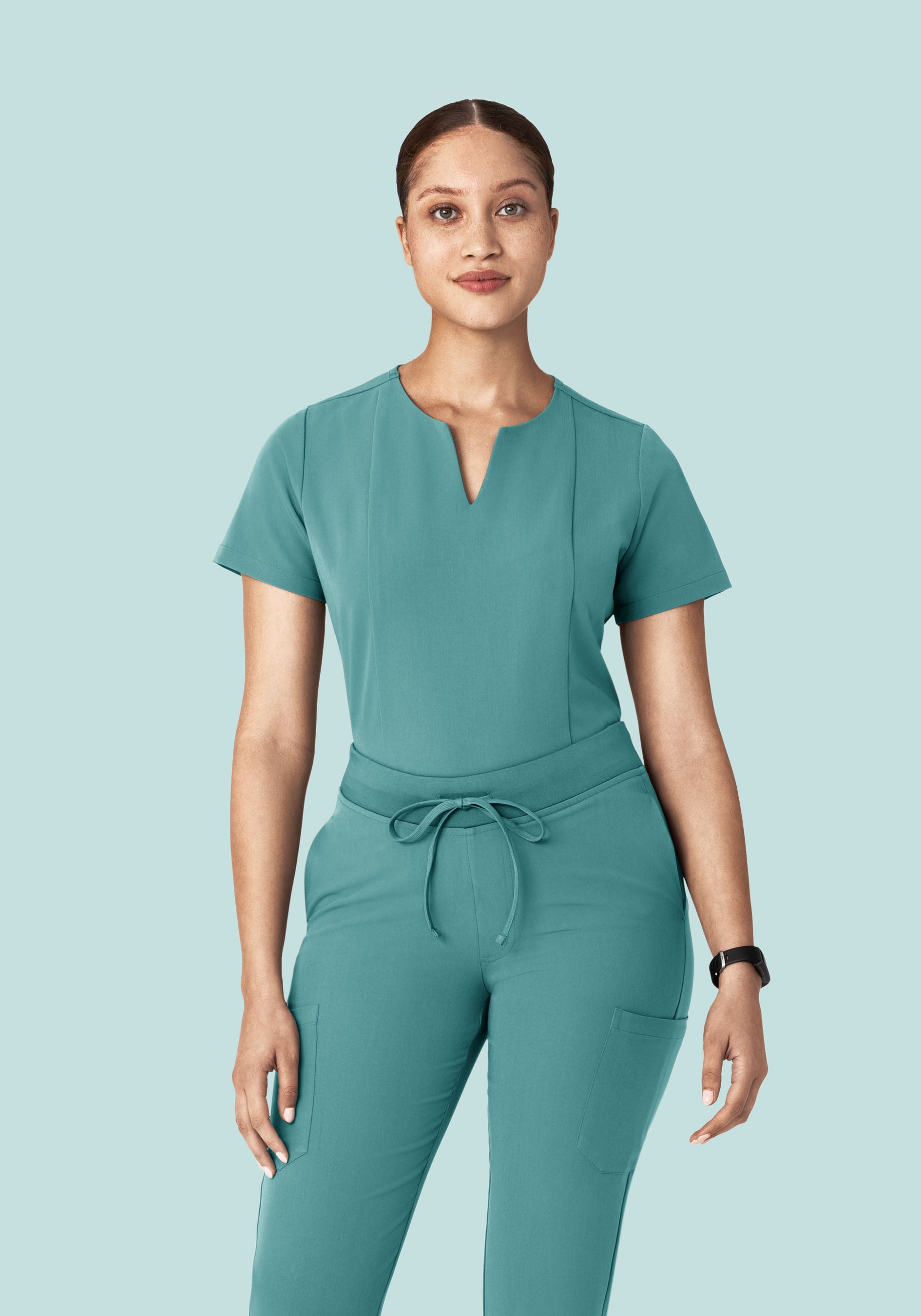 5 Pocket Notch Neck Top Oasis
