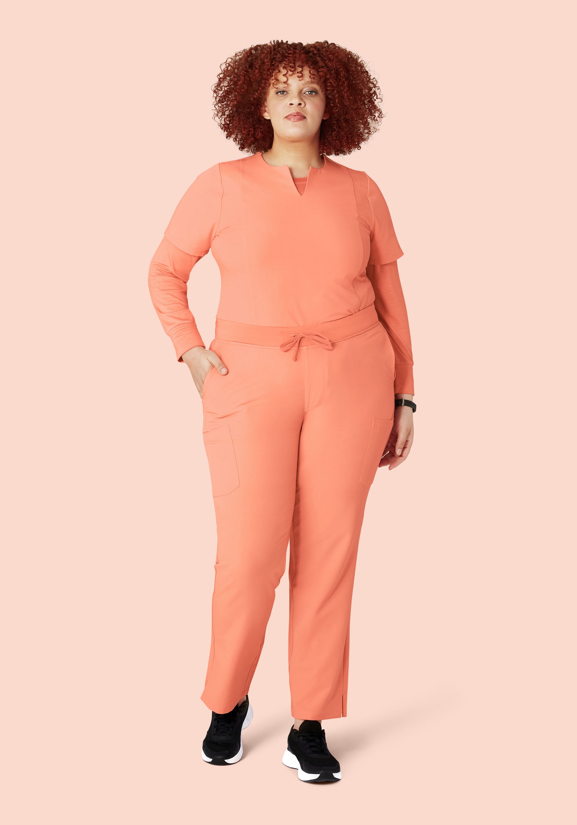 9 Pocket Cargo Pants Peach