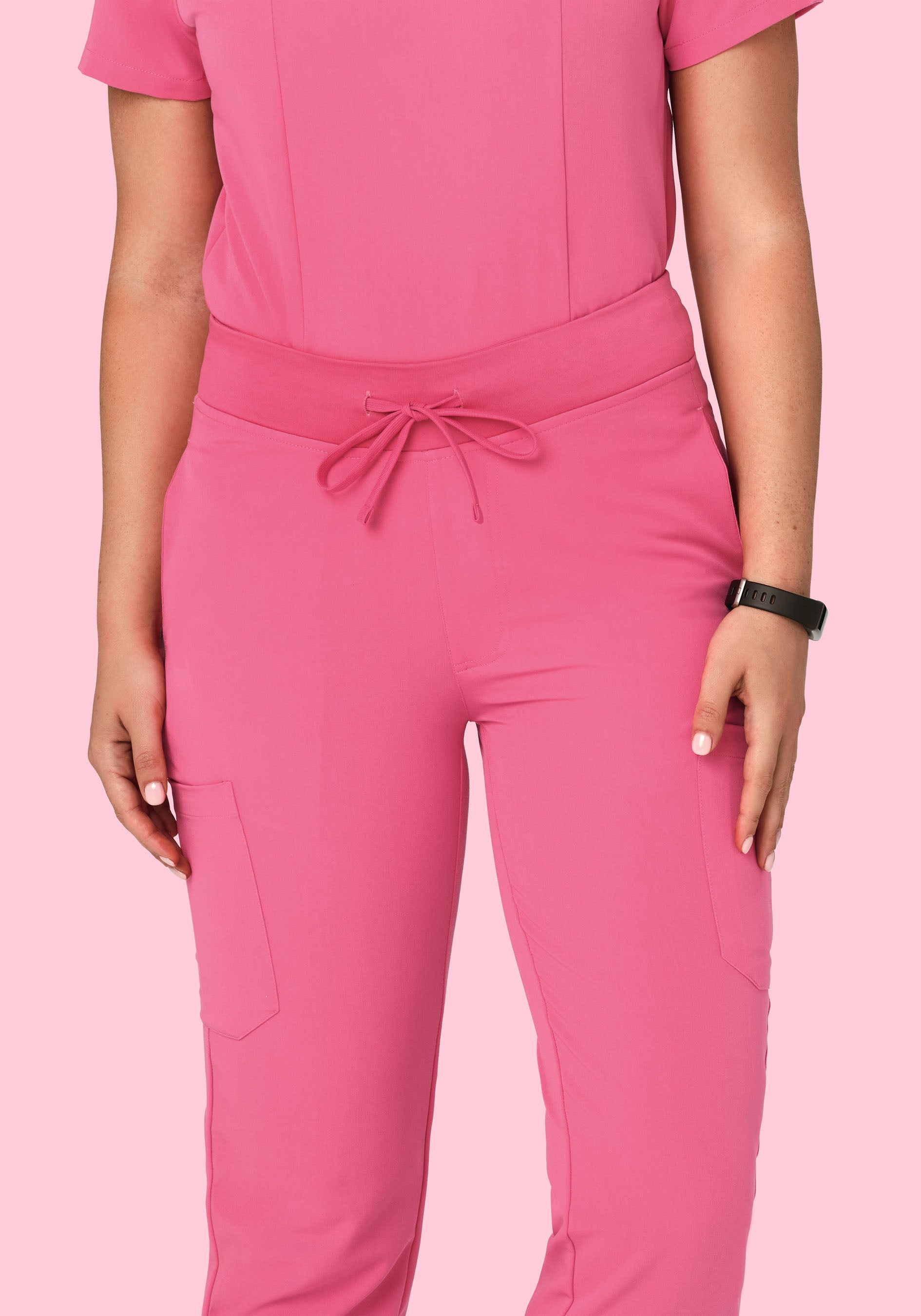 High Waisted Cargos Bubblegum