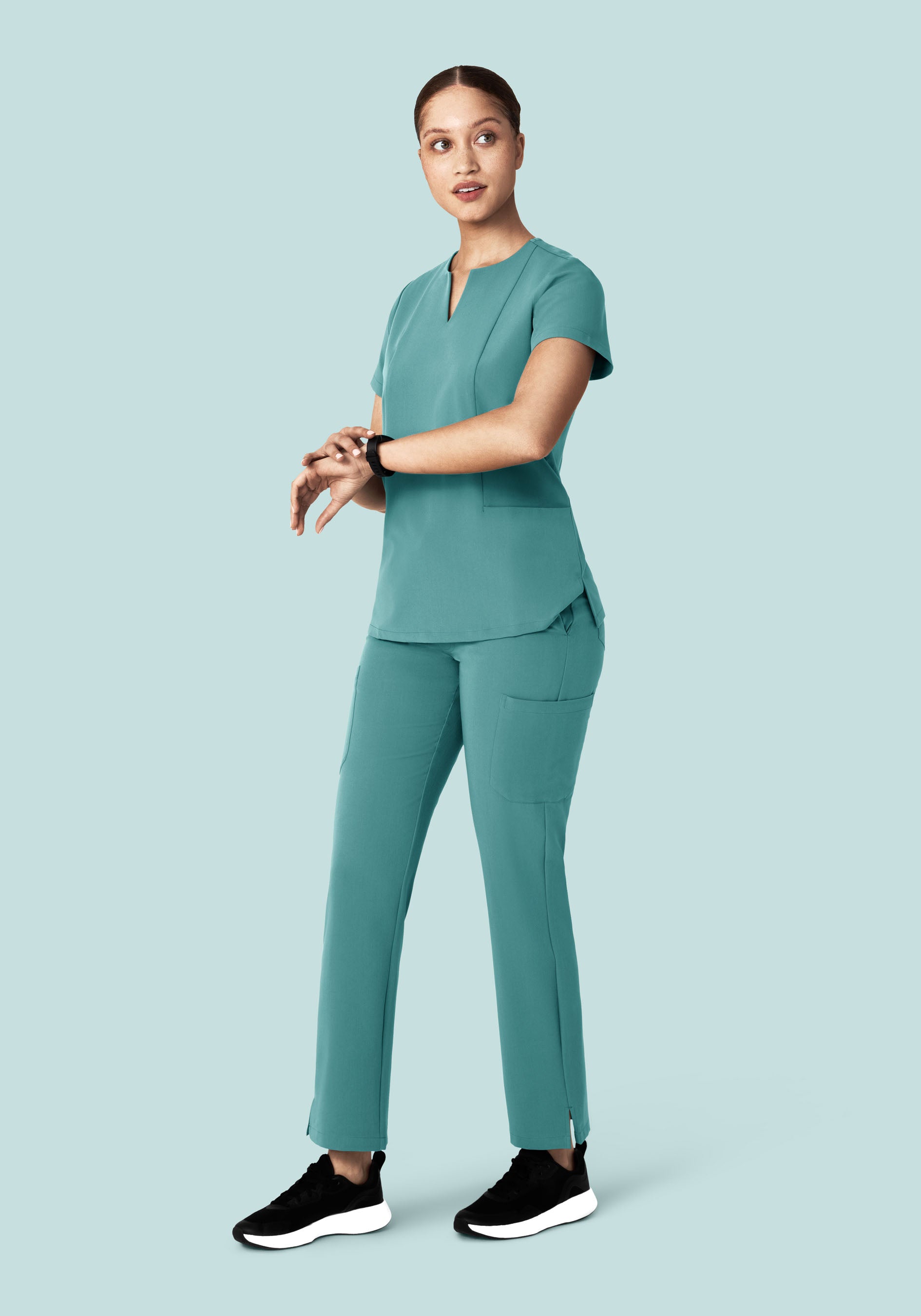 5 Pocket Notch Neck Top Oasis