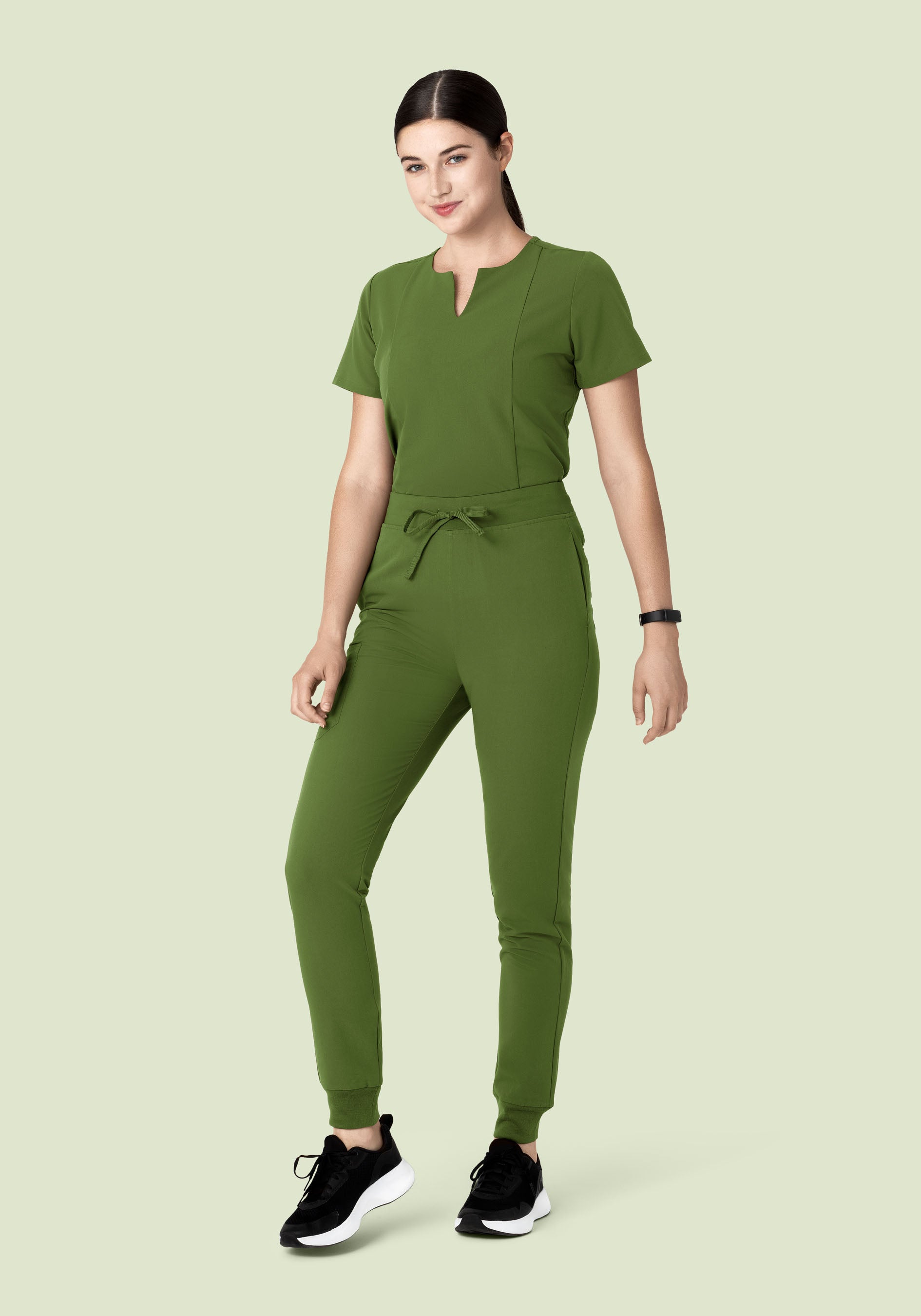 High Waisted Joggers Moss