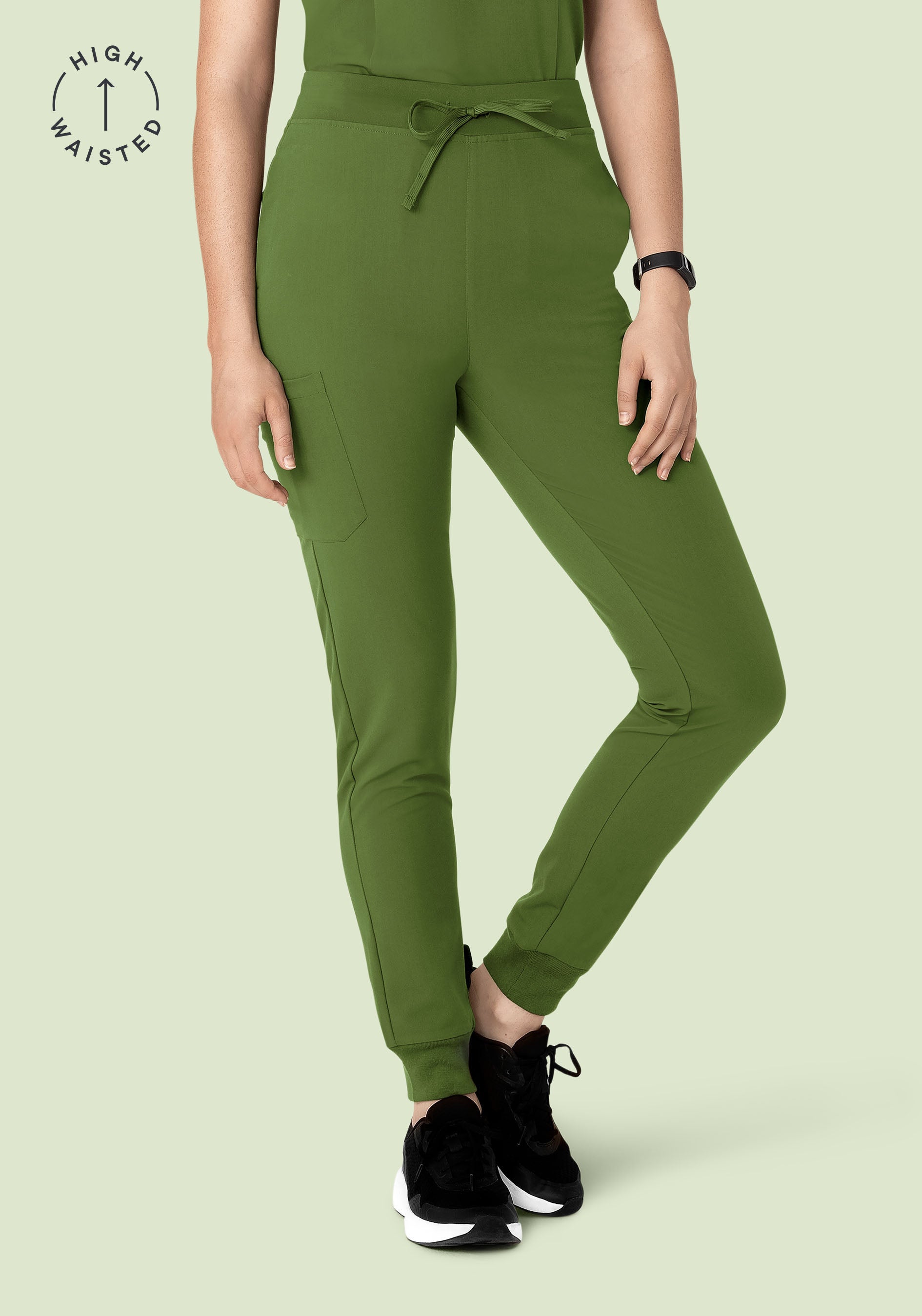 High Waisted Joggers Moss