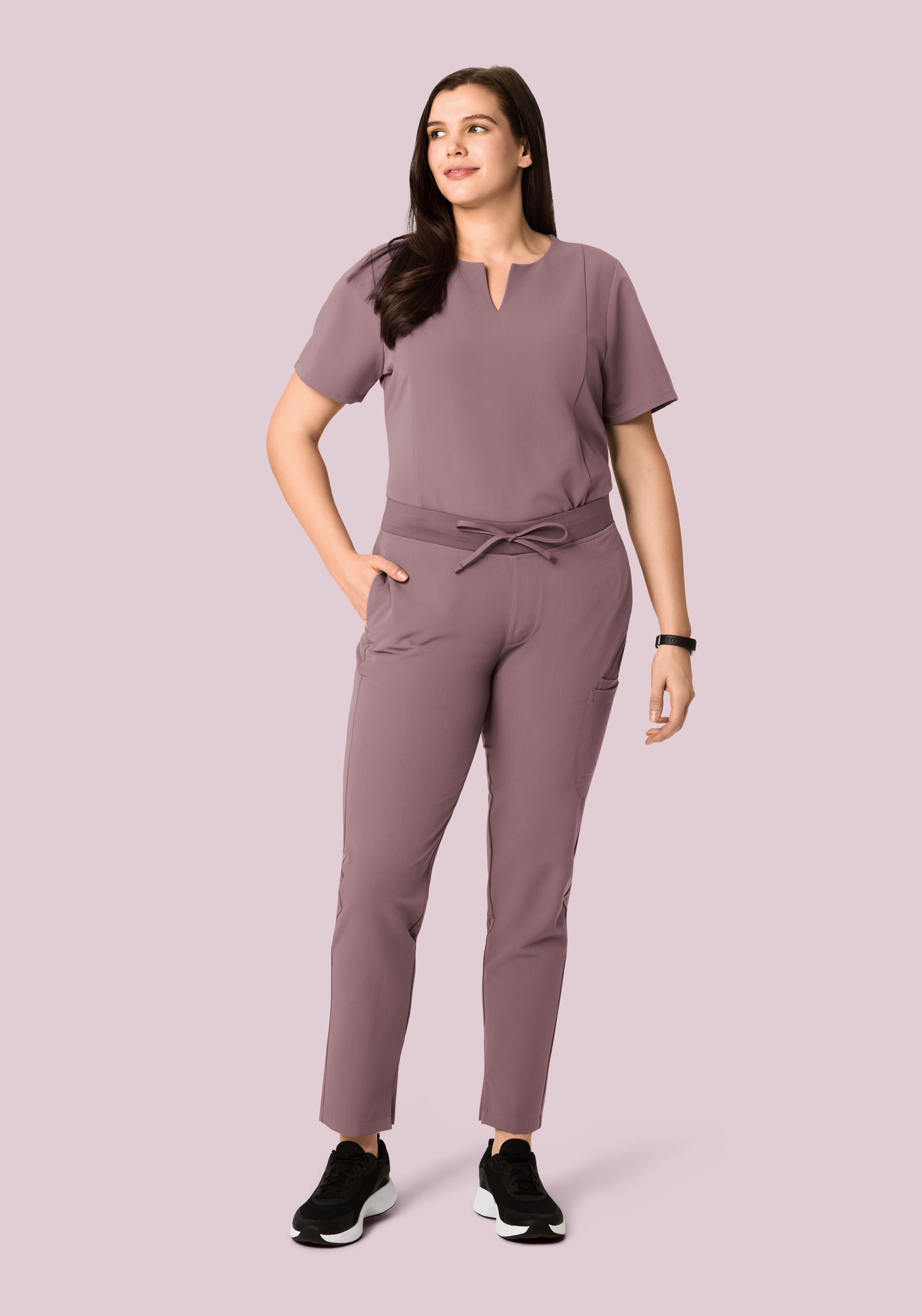 5 Pocket Notch Neck Top Moondust