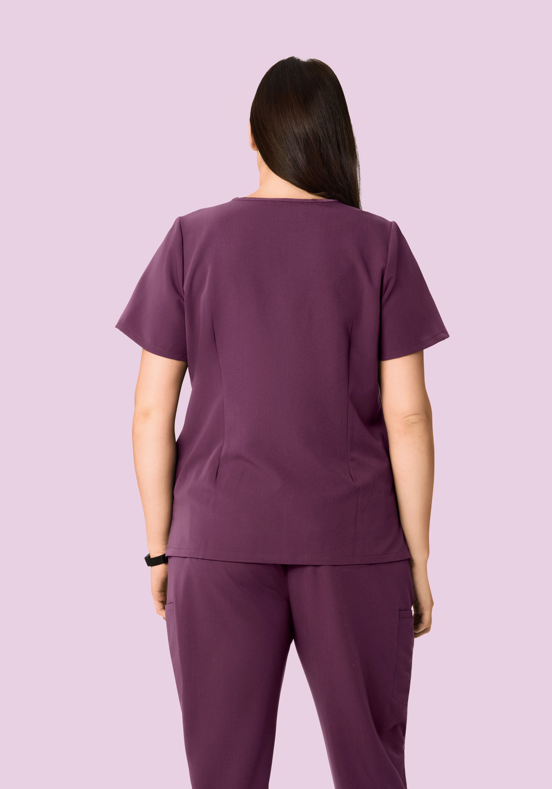 5 Pocket Notch Neck Top Bordeaux