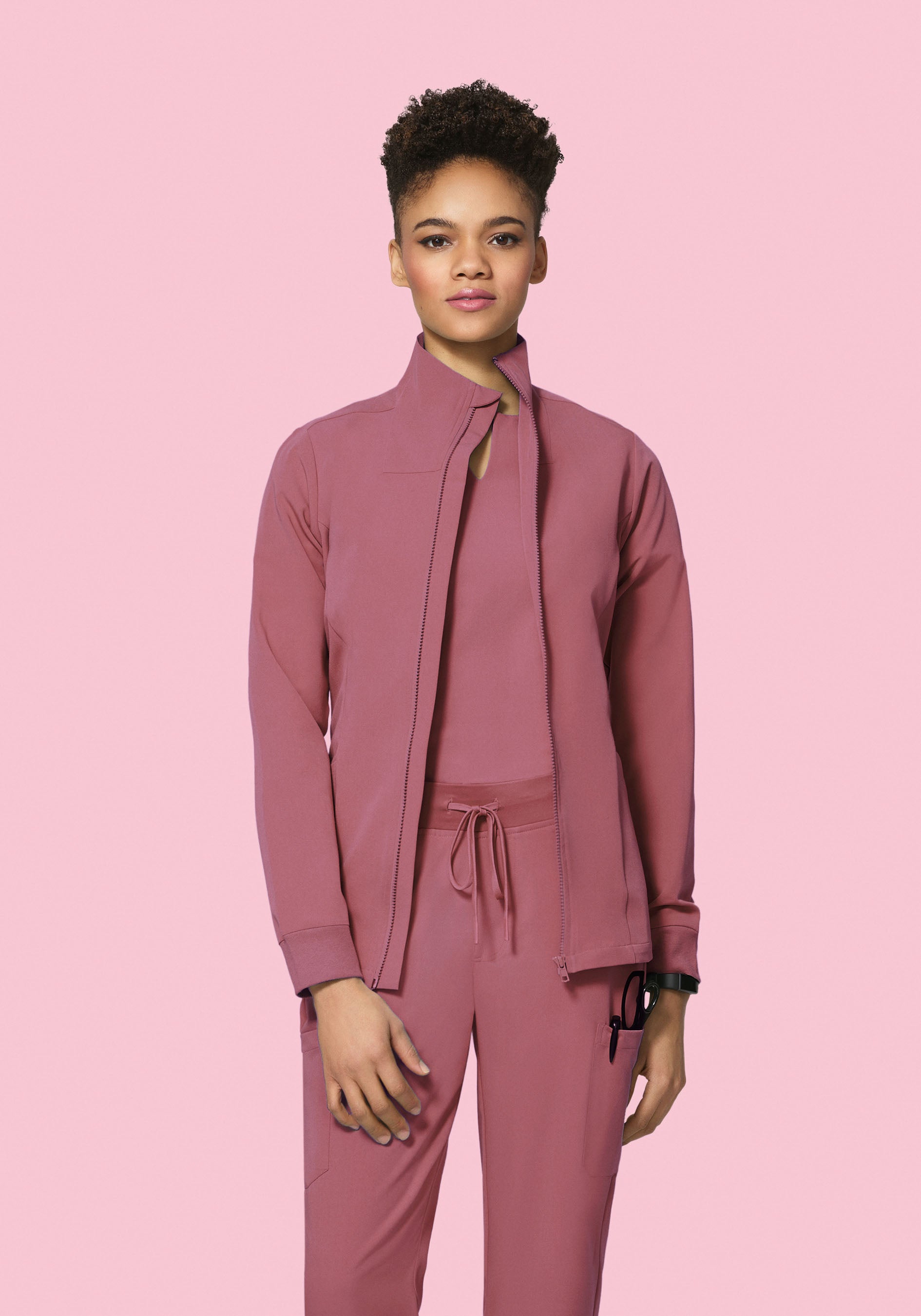 Women's Modern Scrub Jacket Mauve