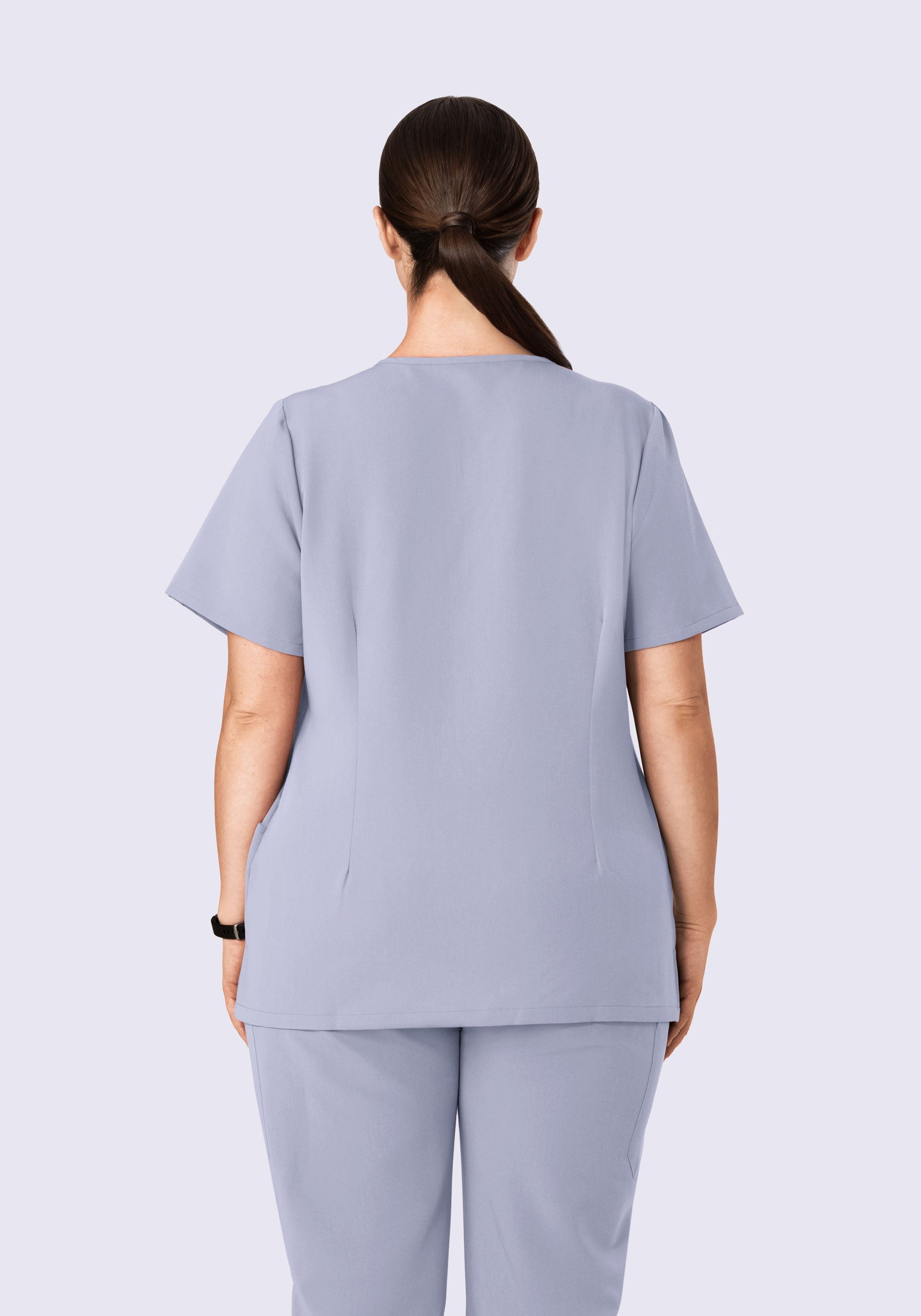 5 Pocket Notch Neck Top Wisteria