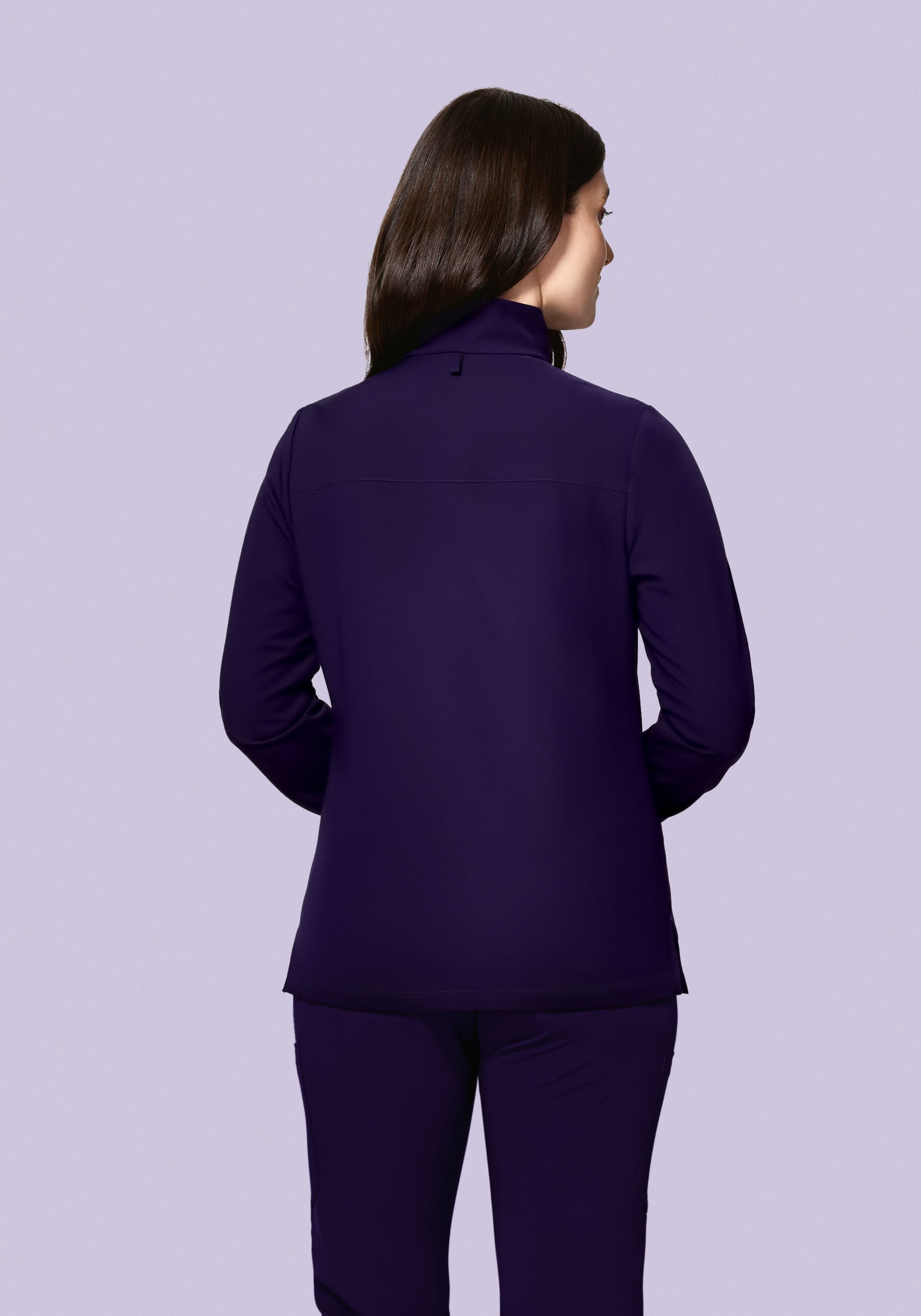 Women's Modern Scrub Jacket Eggplant