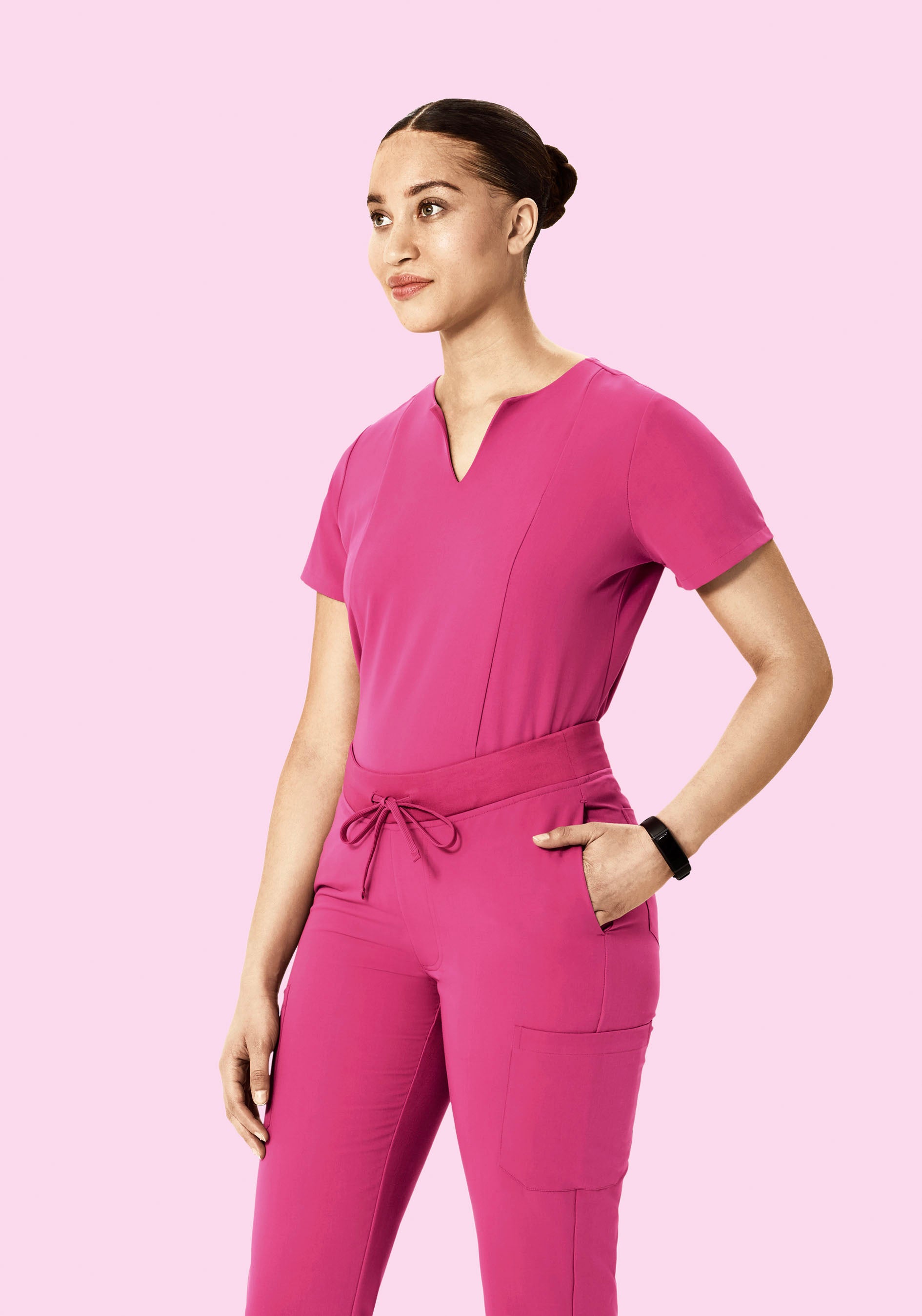5 Pocket Notch Neck Top Bloom