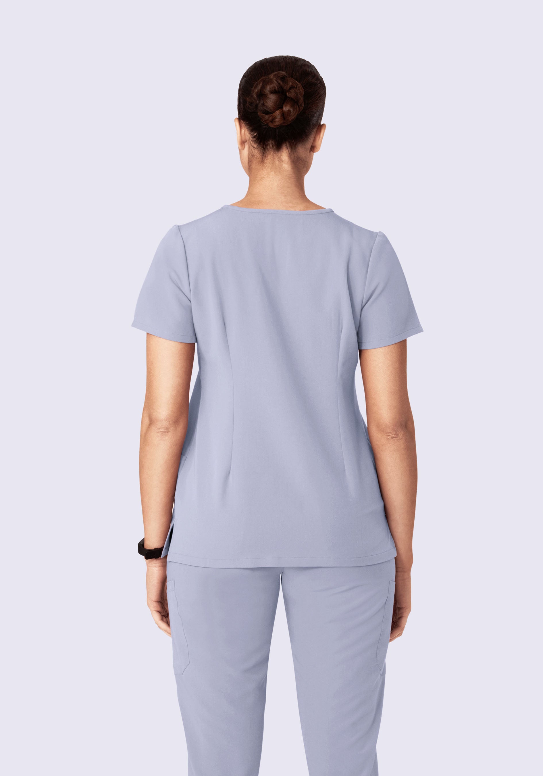 5 Pocket Notch Neck Top Wisteria