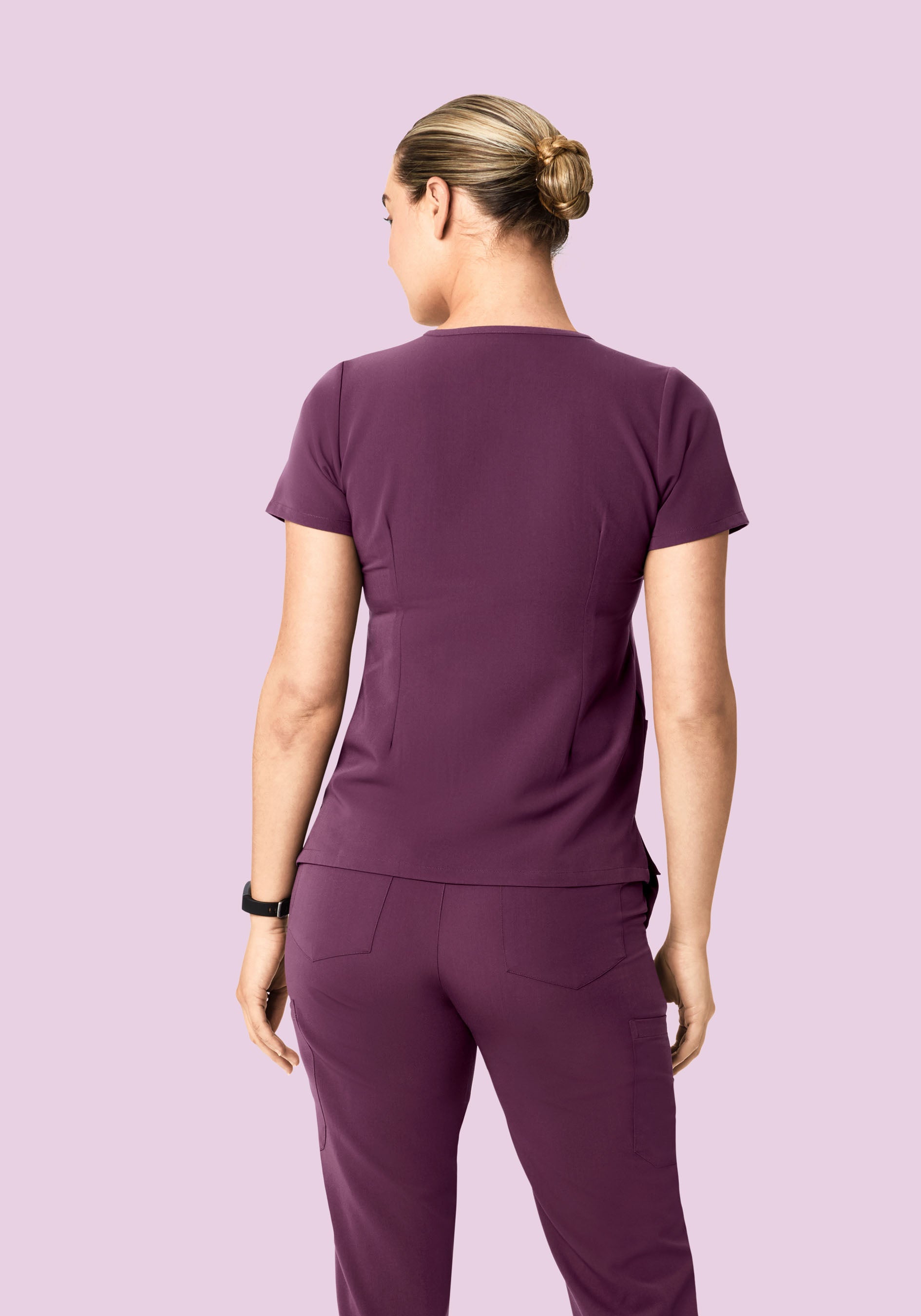 5 Pocket Notch Neck Top Bordeaux