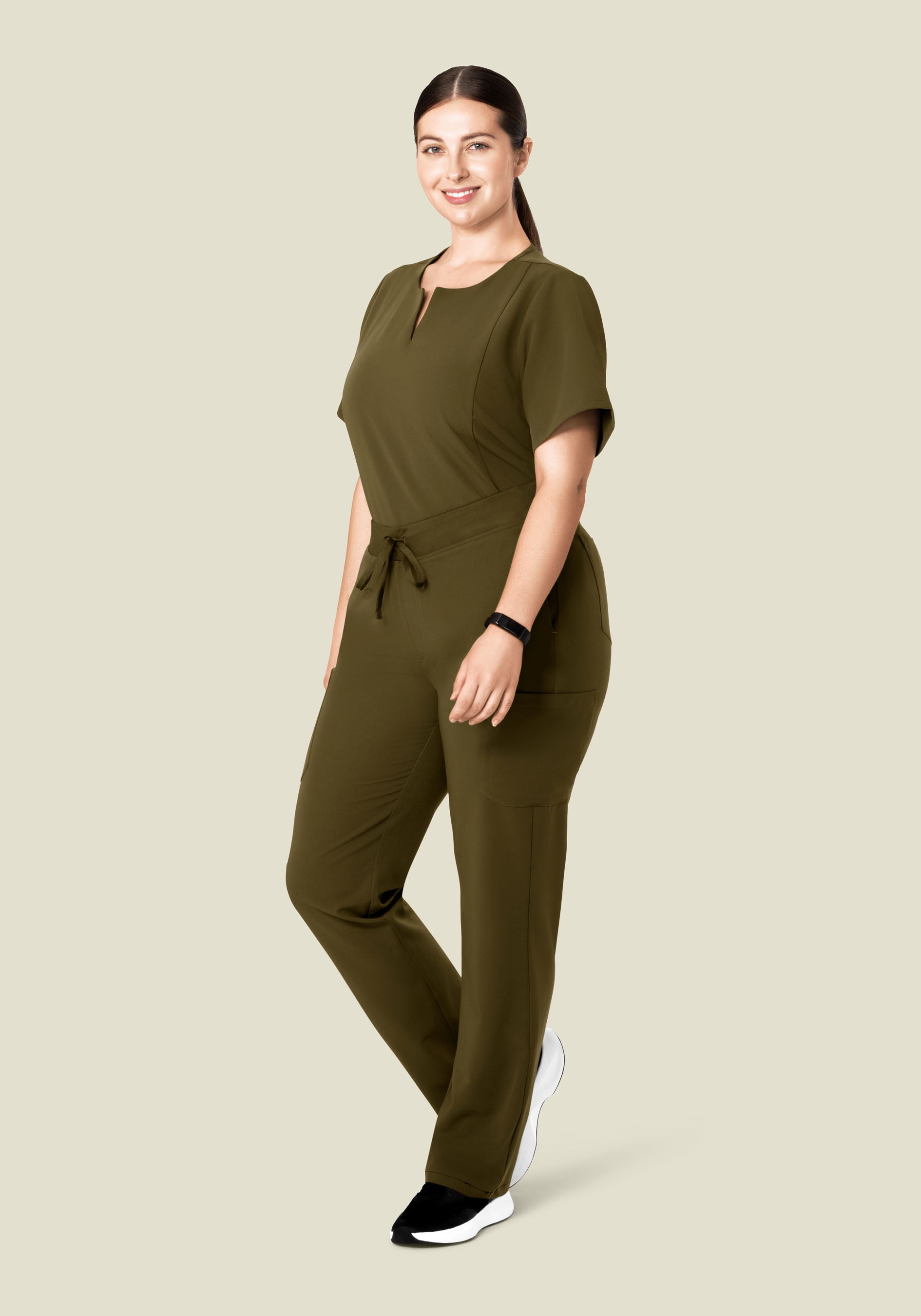 5 Pocket Notch Neck Top Manzanilla